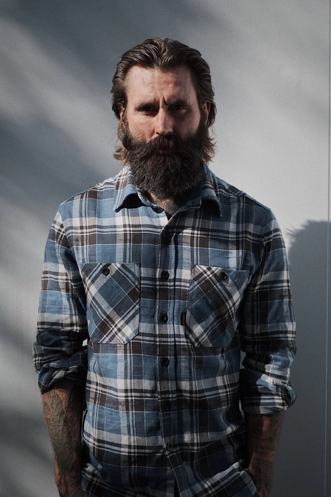 Bronson Shirt- Blue Flannel Check sold by Indigo and Goods product image thumbnail 2