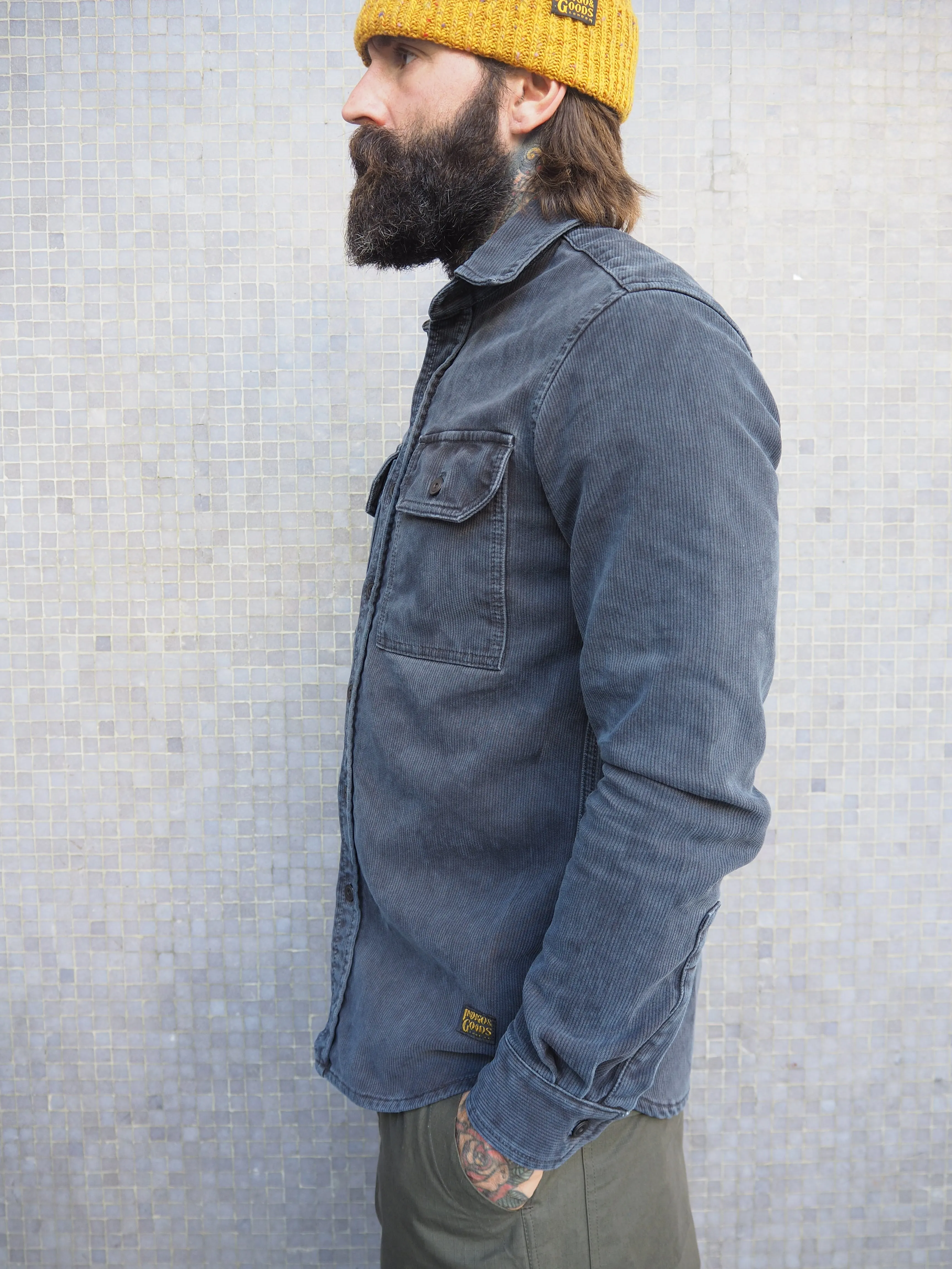 Assault Overshirt- Vintage Dye Smoke Blue sold by Indigo and Goods product image thumbnail 2