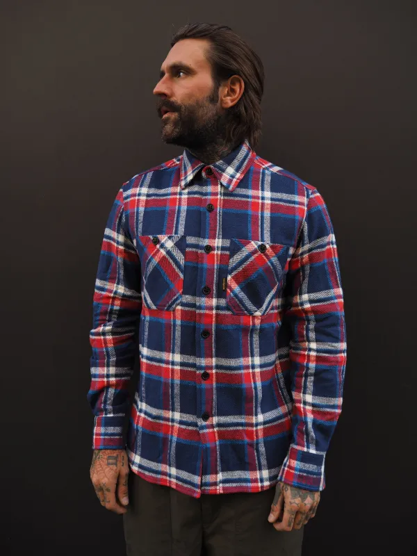 Bronson Shirt- Red/White Flannel Check sold by Indigo and Goods