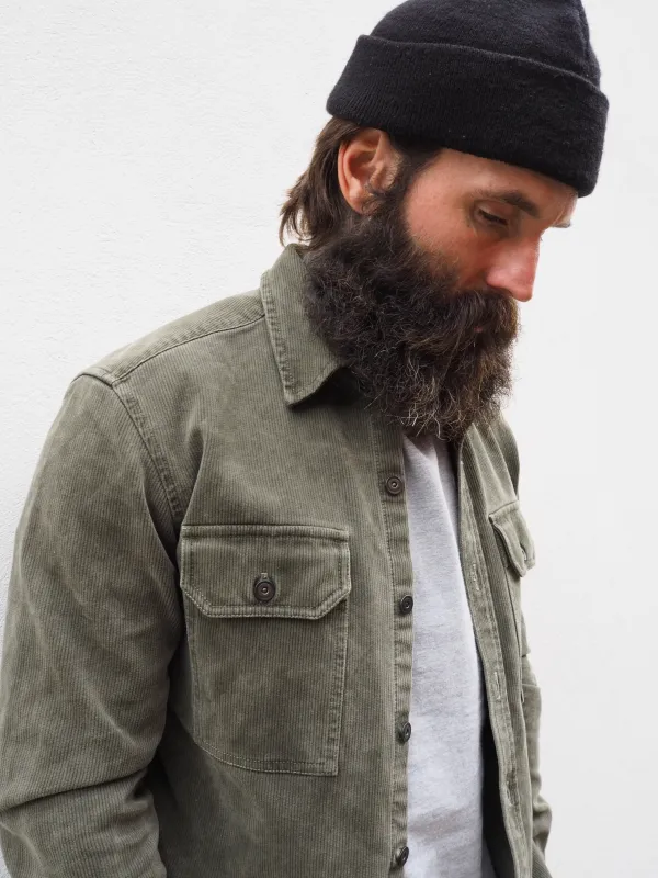 Assault Overshirt- Vintage Dye Olive sold by Indigo and Goods