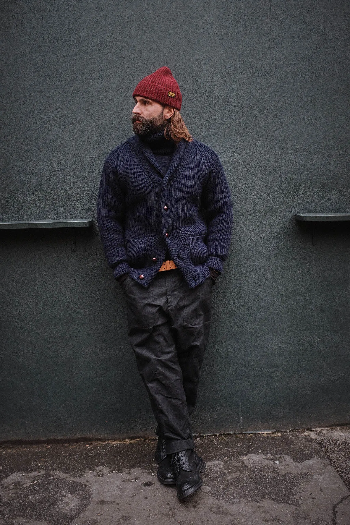 Shawl Collar Cardigan - Navy sold by Indigo and Goods product image thumbnail 2