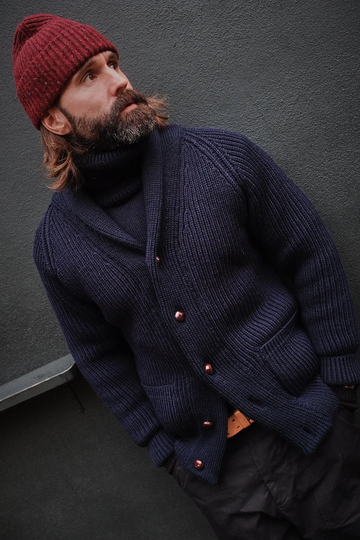 Shawl Collar Cardigan - Navy sold by Indigo and Goods product image thumbnail 5