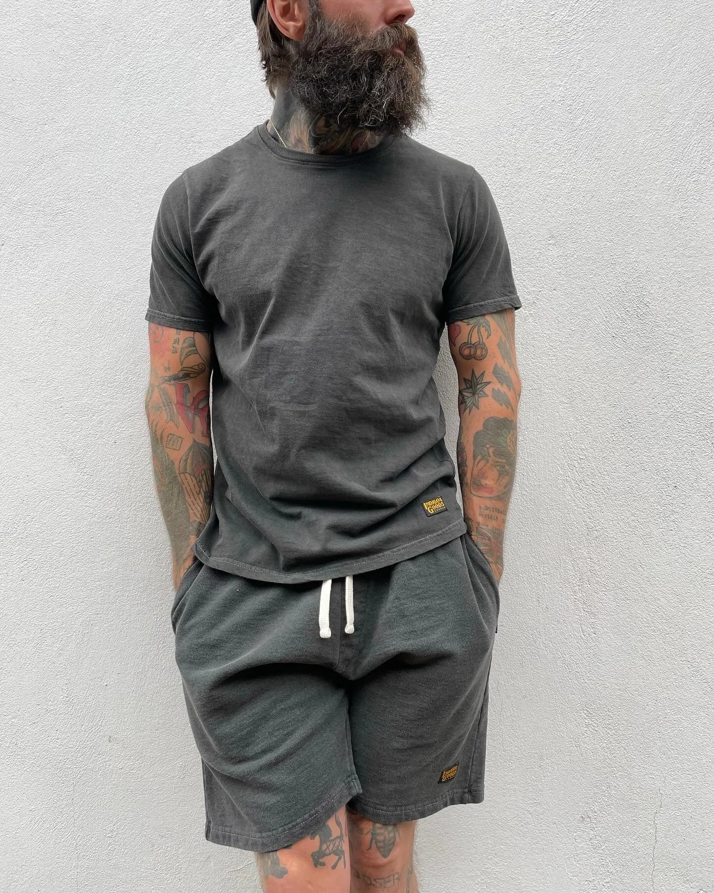 Zip Shorts - Washed Charcoal sold by Indigo and Goods product image thumbnail 3