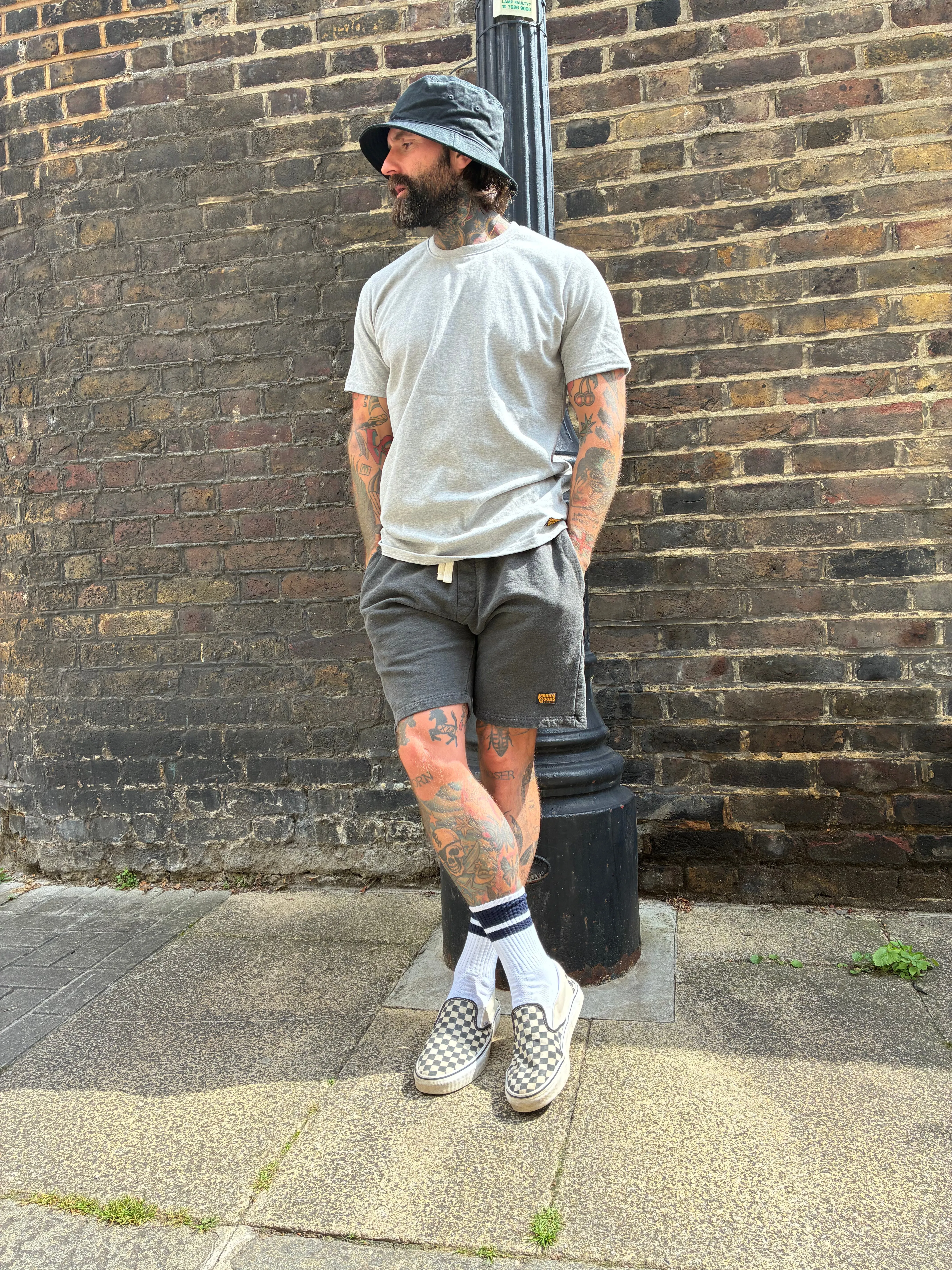 Zip Shorts - Washed Charcoal sold by Indigo and Goods product image thumbnail 2