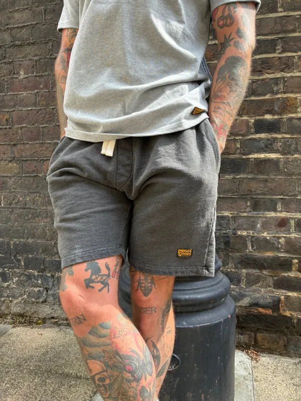 Zip Shorts - Washed Charcoal sold by Indigo and Goods