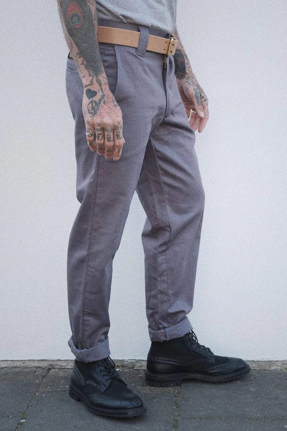 English Worker Trouser - Slate Grey Cotton Twill sold by Indigo and Goods