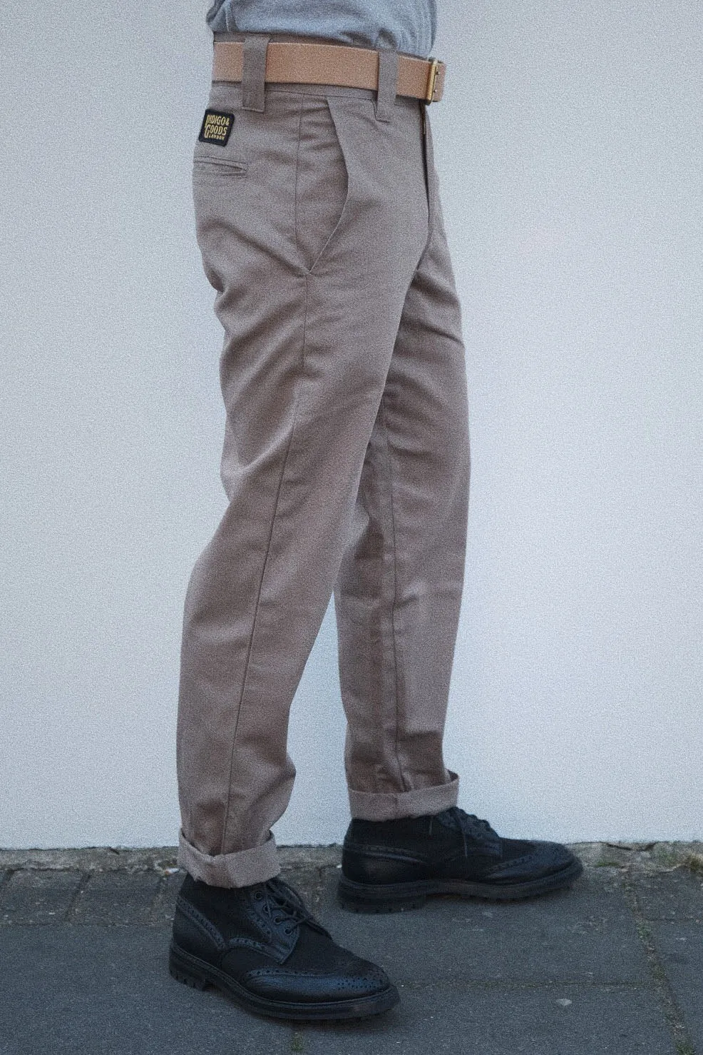 English Worker Trouser - Sand Cotton Twill sold by Indigo and Goods