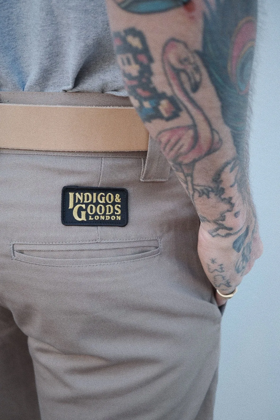 English Worker Trouser - Sand Cotton Twill sold by Indigo and Goods product image thumbnail 5