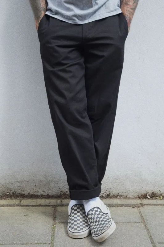 English Worker Trouser - Black Cotton twill sold by Indigo and Goods