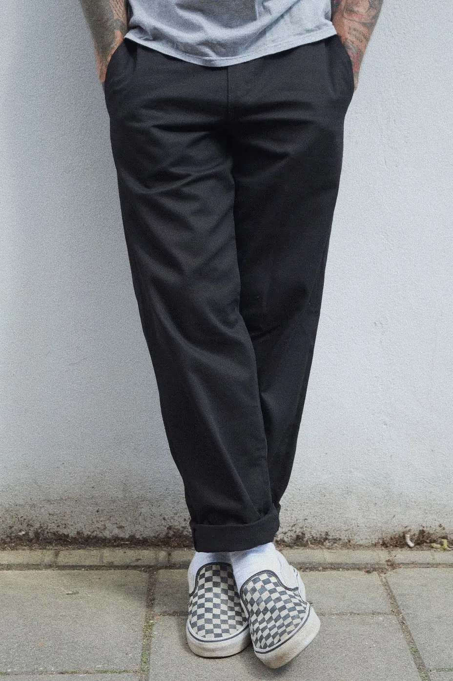 English Worker Trouser - Black Cotton twill sold by Indigo and Goods