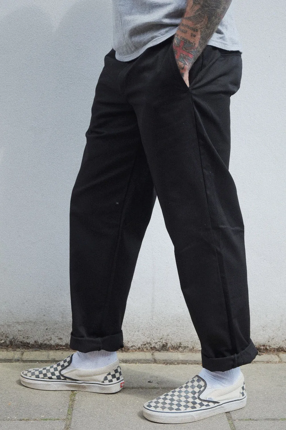 English Worker Trouser - Black Cotton twill sold by Indigo and Goods product image thumbnail 2