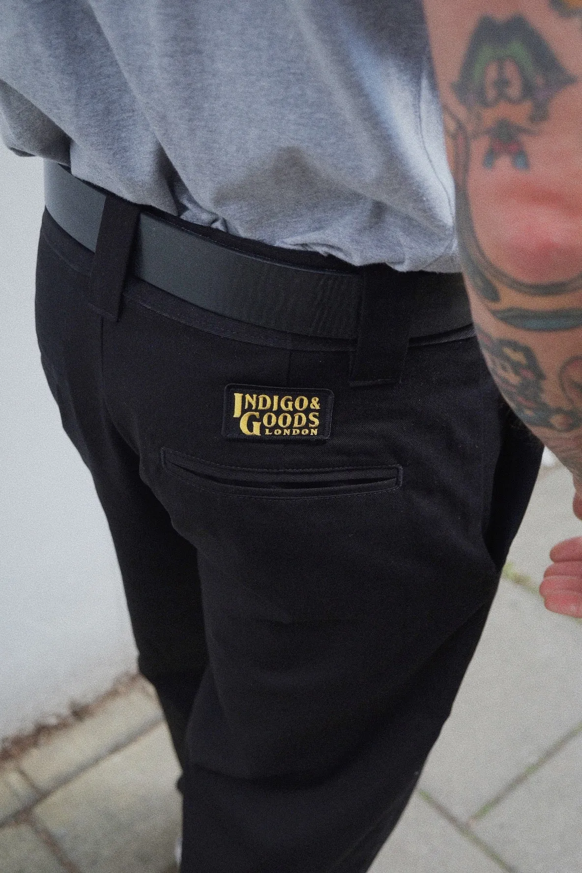 English Worker Trouser - Black Cotton twill sold by Indigo and Goods product image thumbnail 3