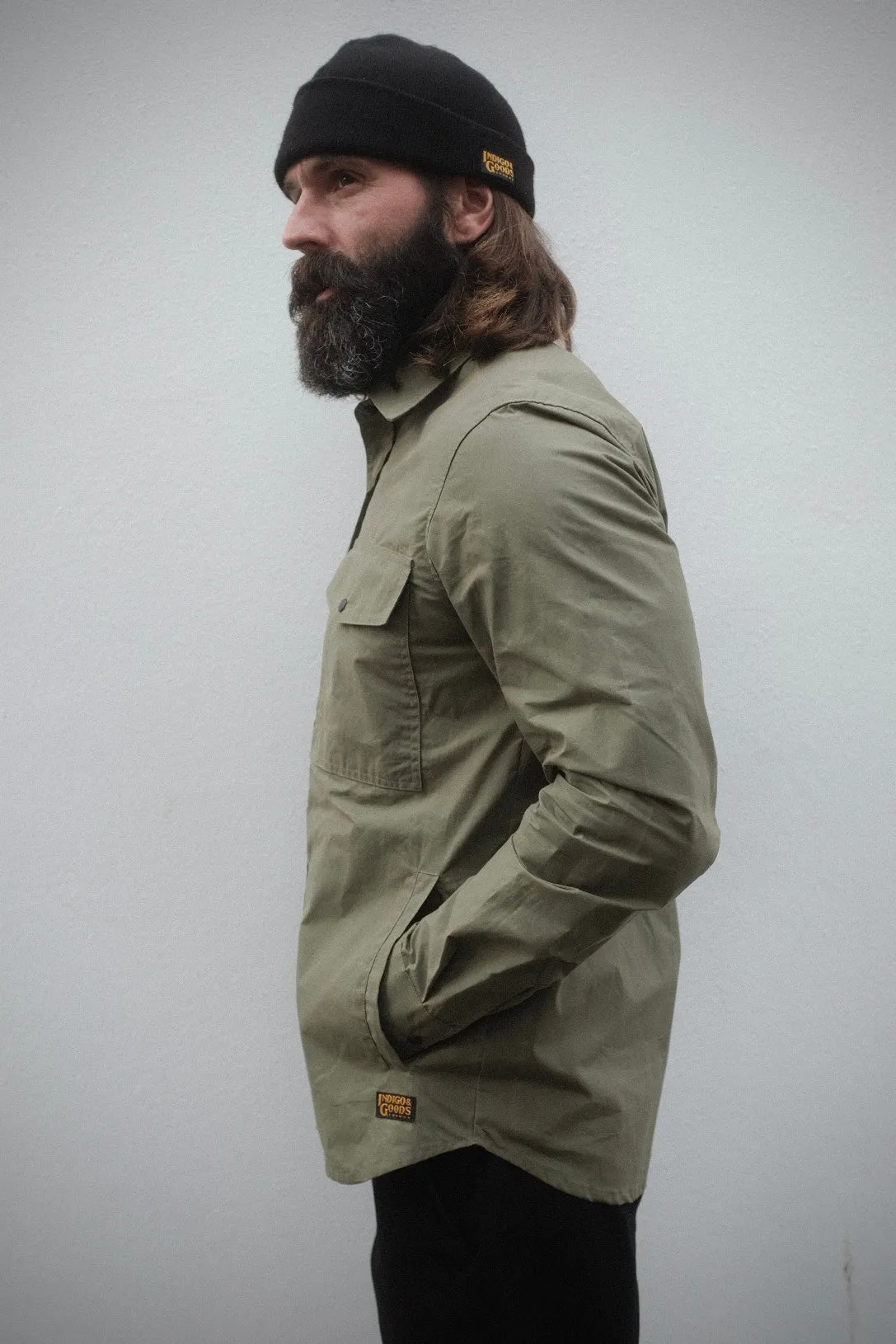 Turbo Shirt Jacket - Weathered Cotton - Jungle Green sold by Indigo and Goods product image thumbnail 2