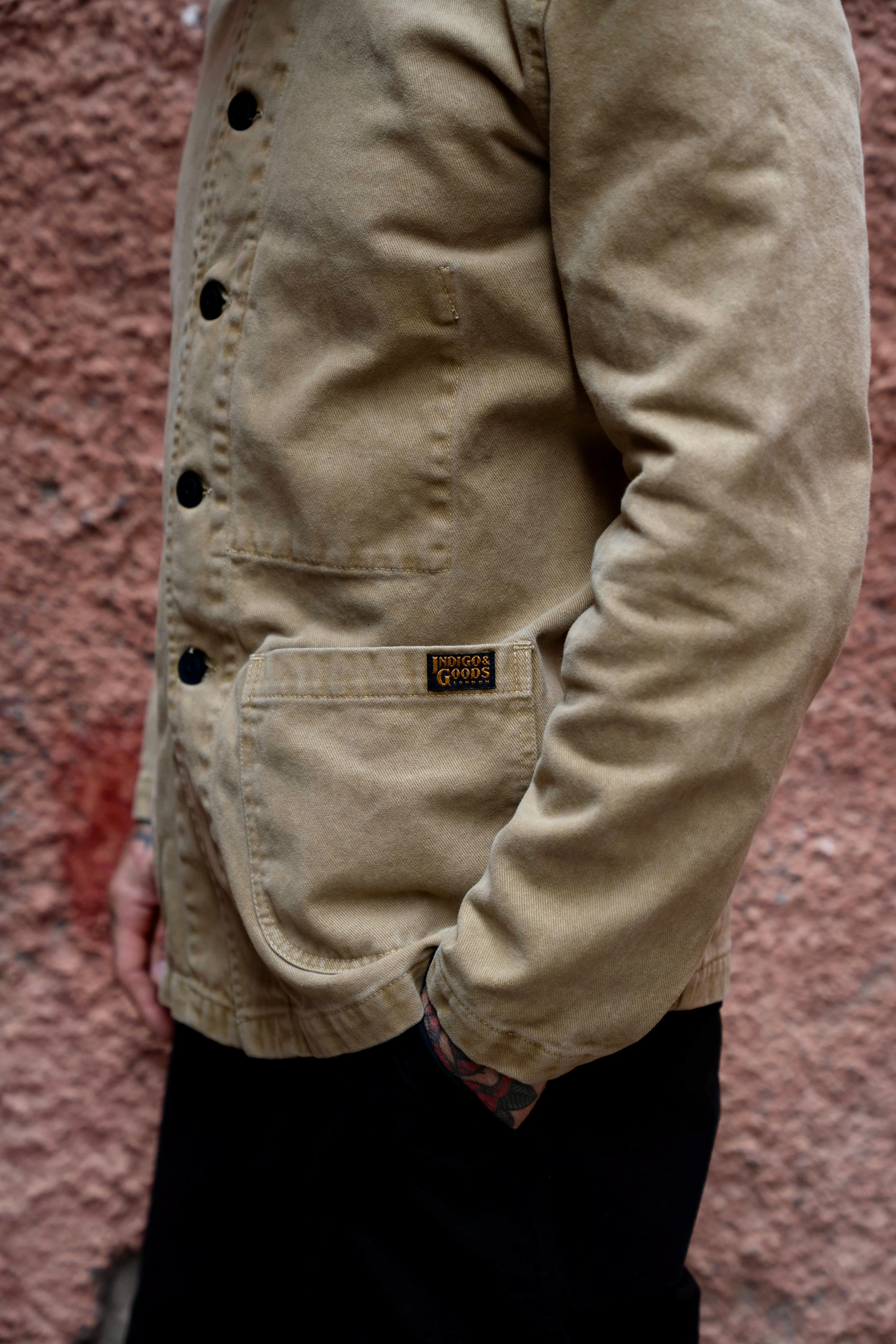 English Worker Jacket - BOX FIT - Sand sold by Indigo and Goods product image thumbnail 3