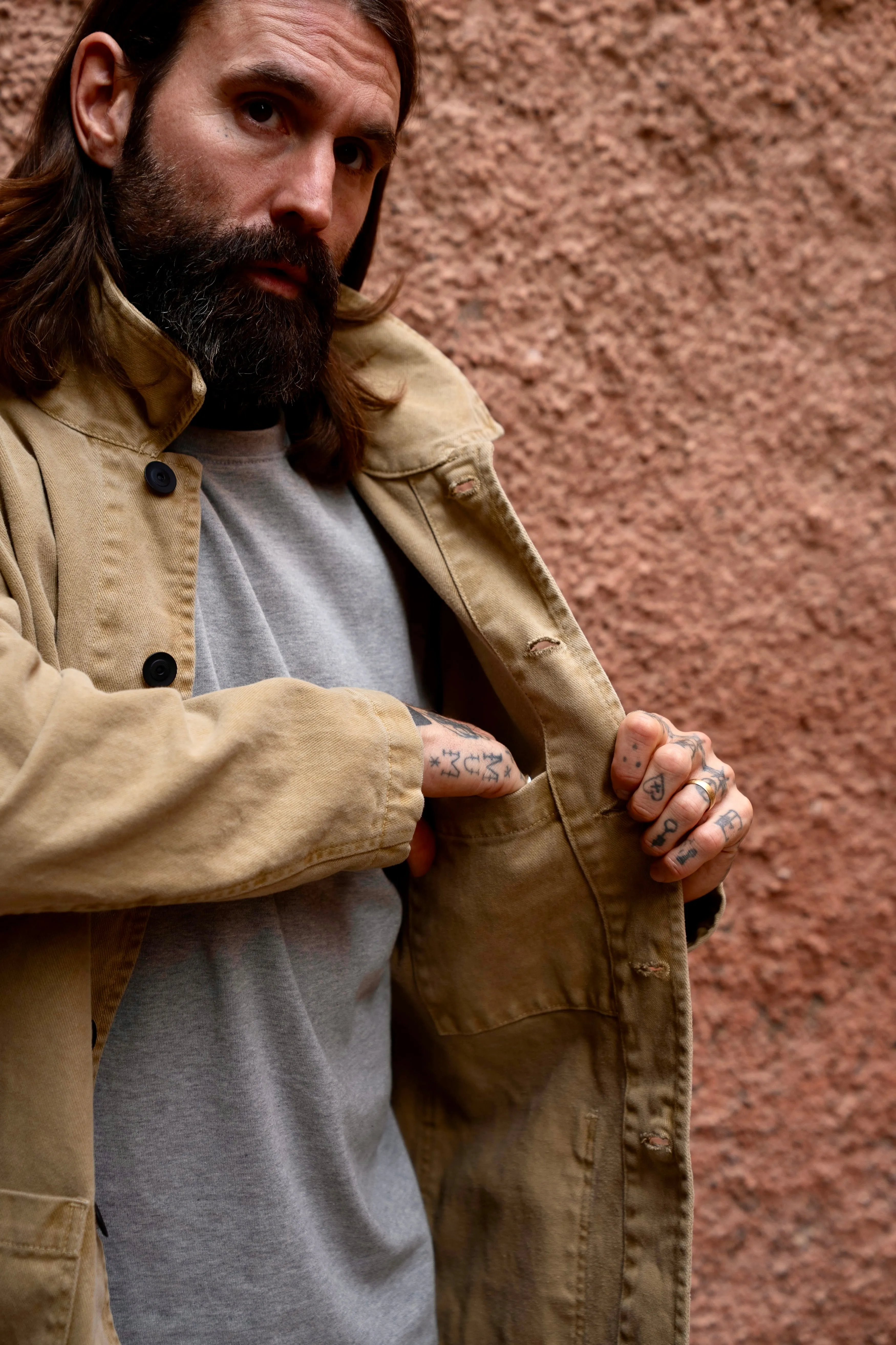 English Worker Jacket - BOX FIT - Sand sold by Indigo and Goods product image thumbnail 4