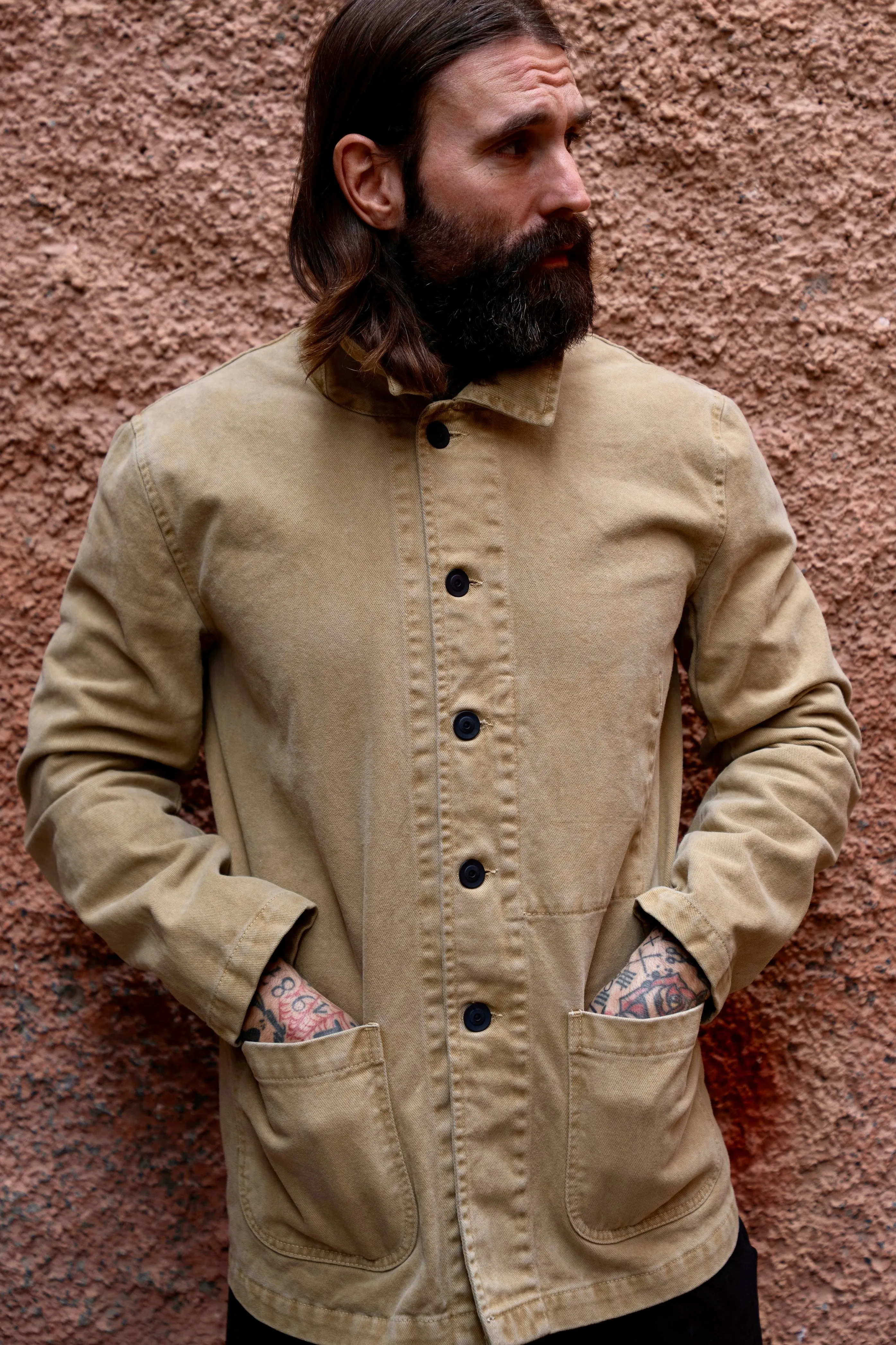 English Worker Jacket - BOX FIT - Sand sold by Indigo and Goods product image thumbnail 5