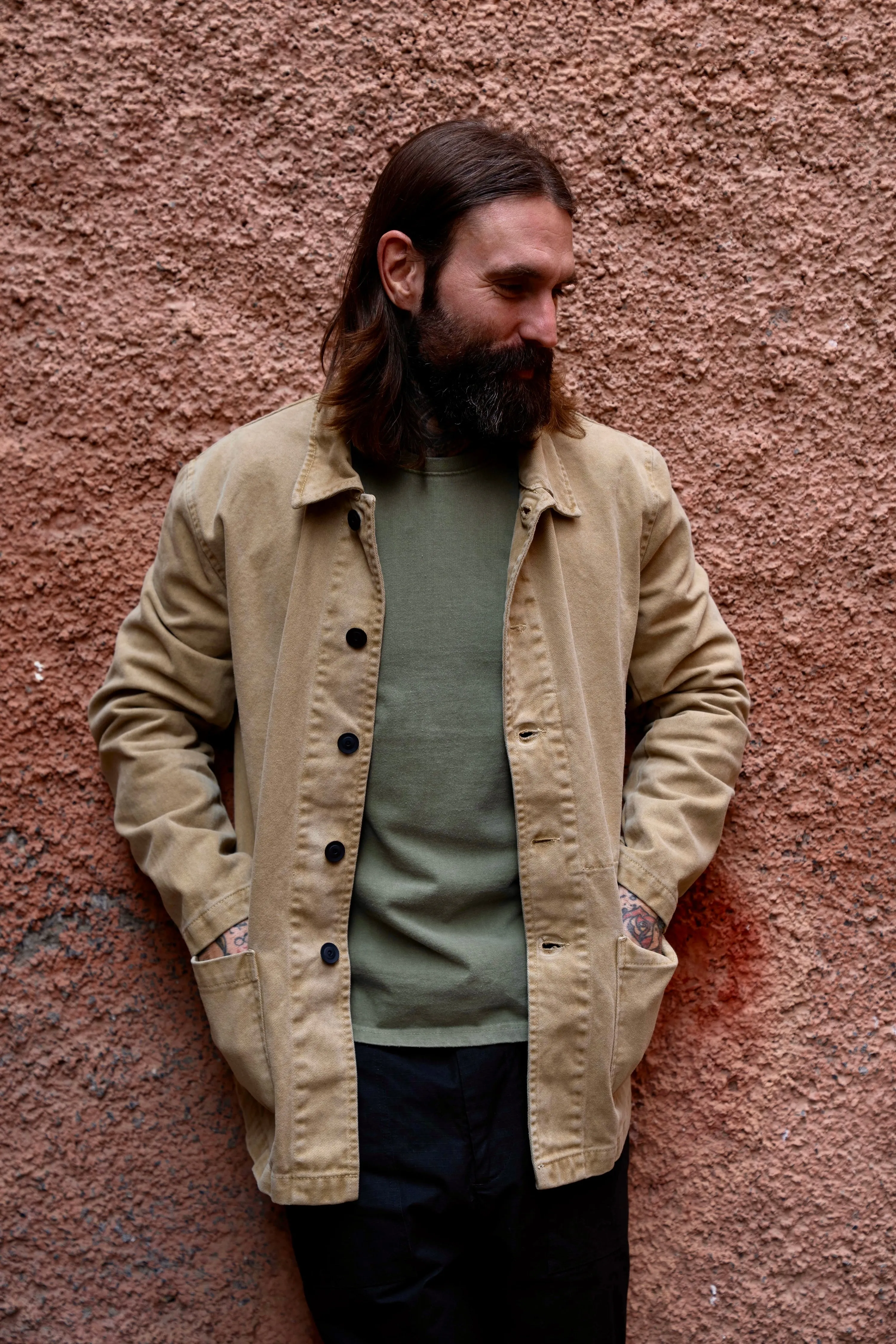 English Worker Jacket - BOX FIT - Sand sold by Indigo and Goods product image thumbnail 2