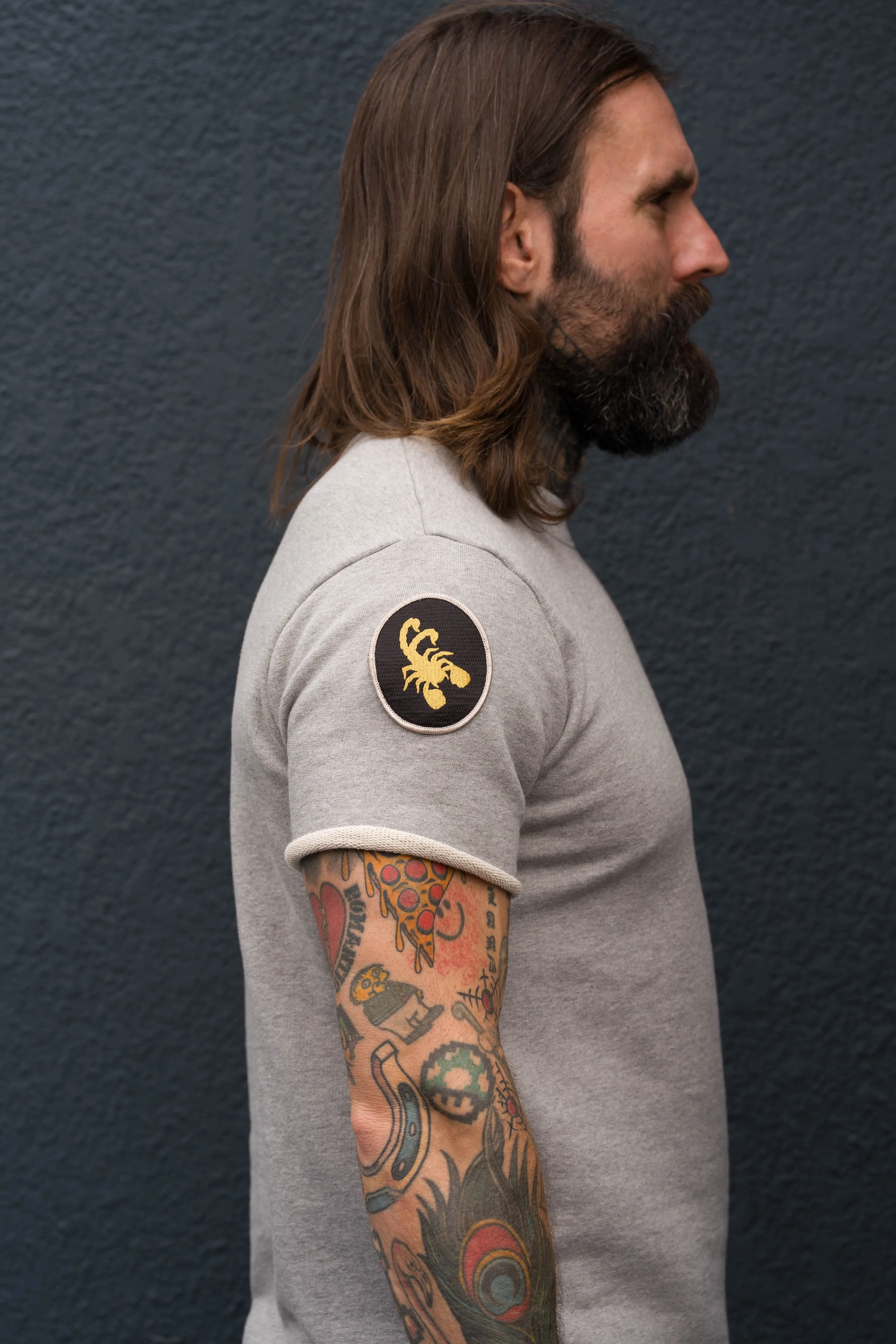 Scorpion Raw Tee - Grey Mix sold by Indigo and Goods product image thumbnail 2