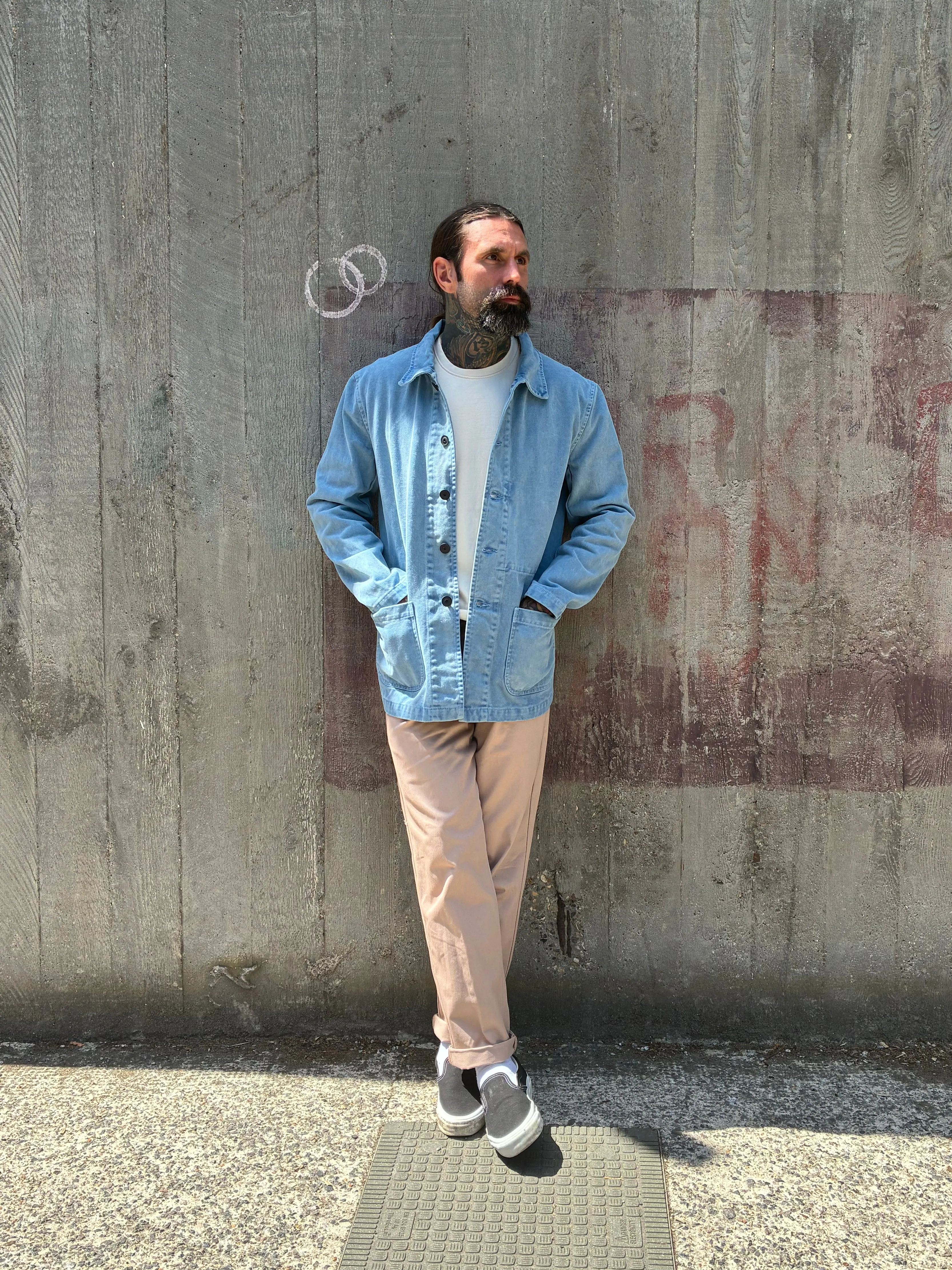 English Worker Jacket - BOX FIT - Faded Blue sold by Indigo and Goods product image thumbnail 2
