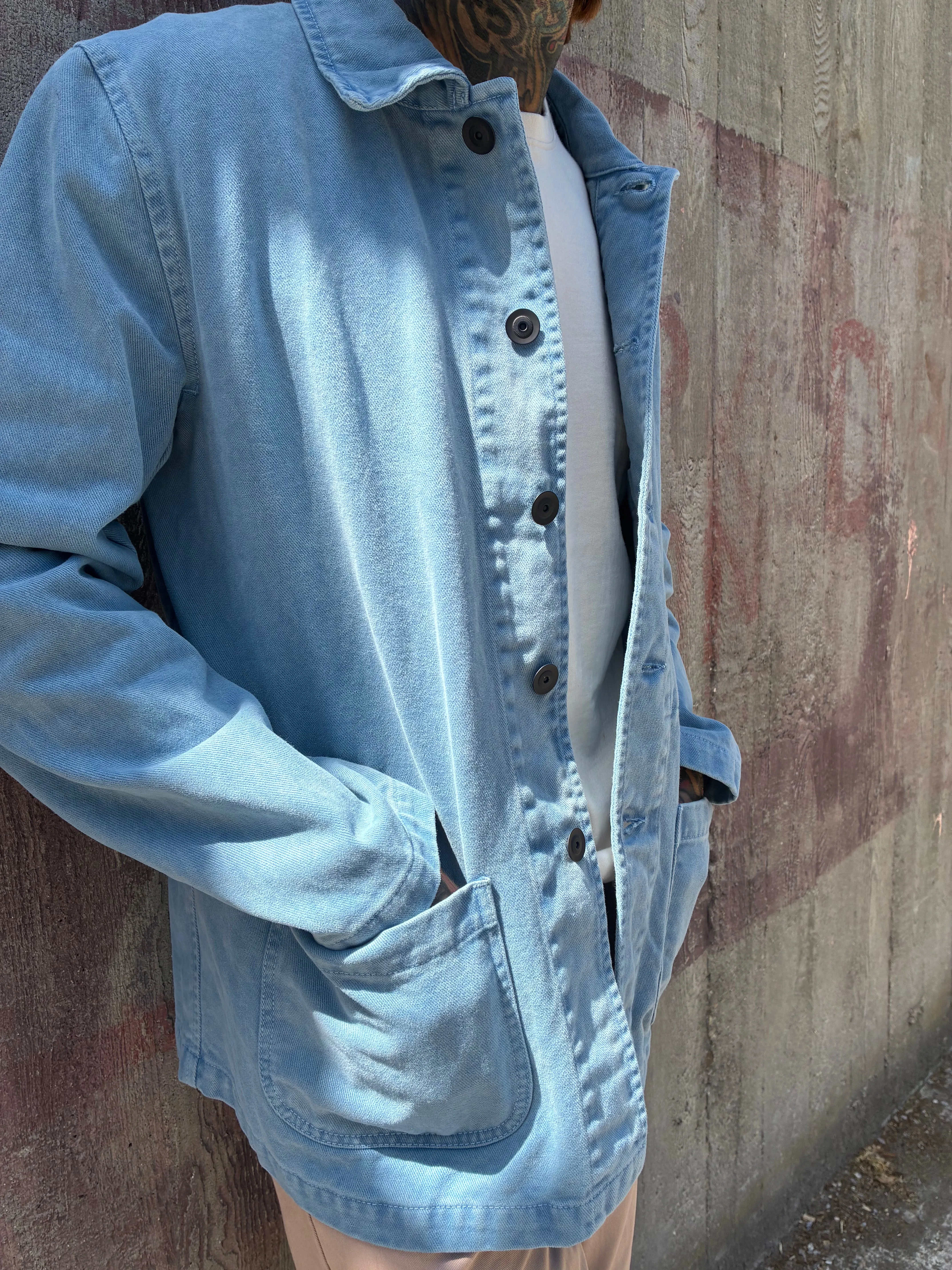 English Worker Jacket - BOX FIT - Faded Blue sold by Indigo and Goods product image thumbnail 4