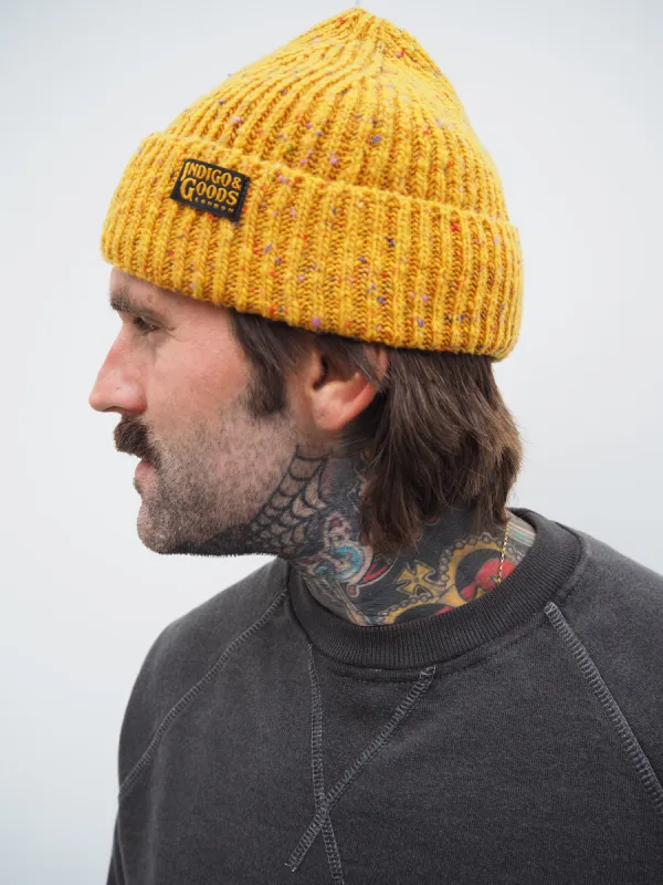Donegal Wool Beanie - Mustard sold by Indigo and Goods