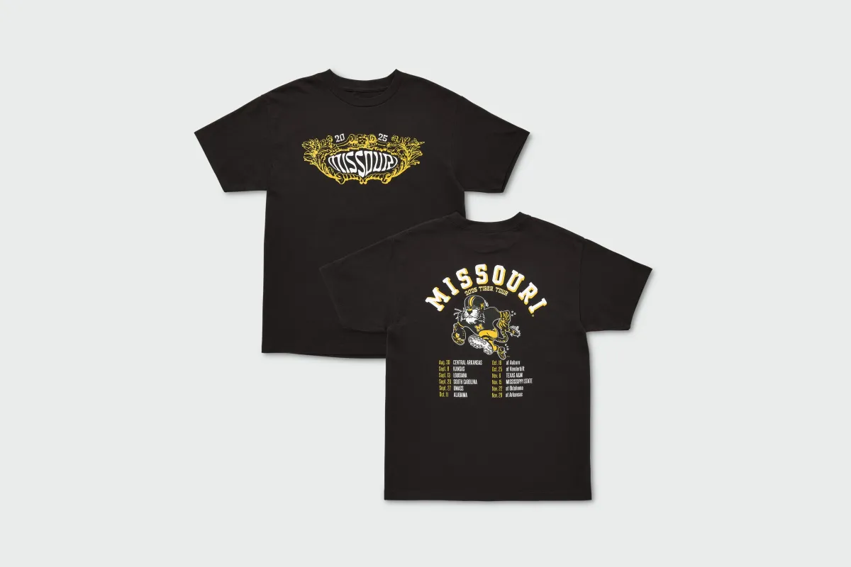 Missouri Tigers 2025 Football Tour Tee made by Sandlot goods