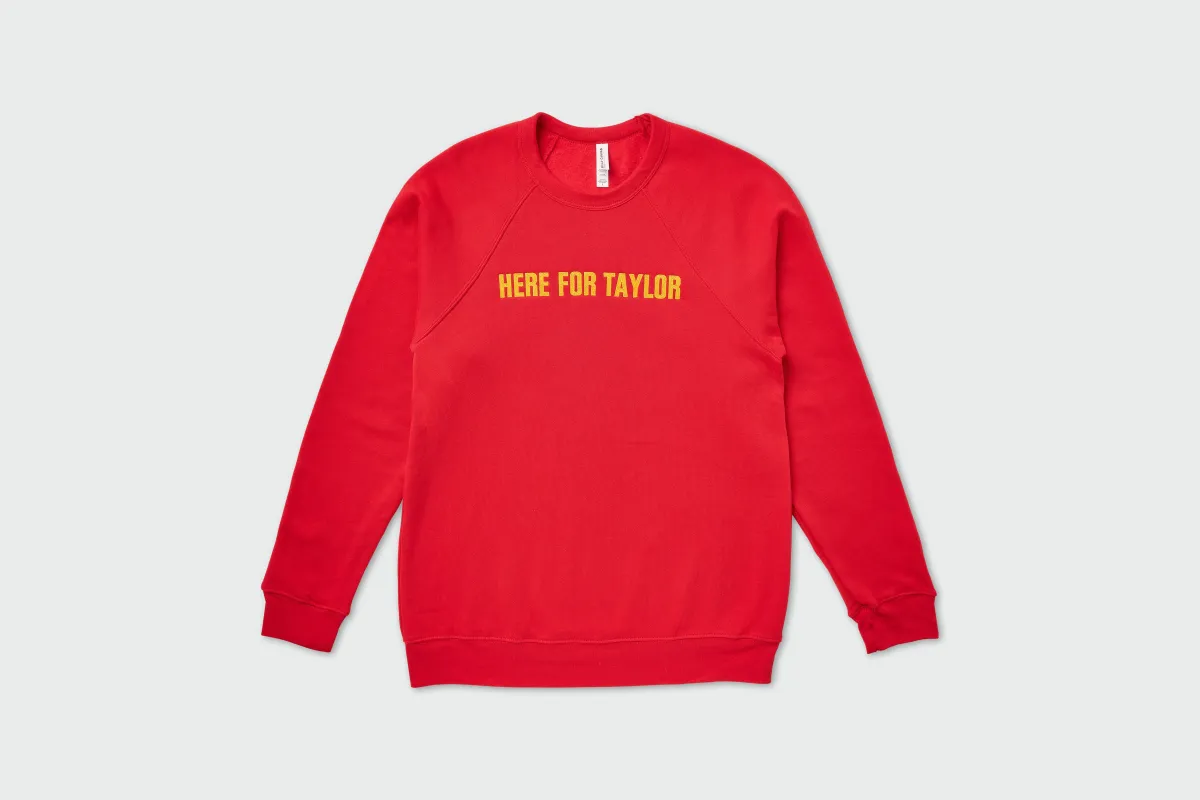 Here For Taylor Embroidered Crewneck Sweatshirt made by Sandlot goods