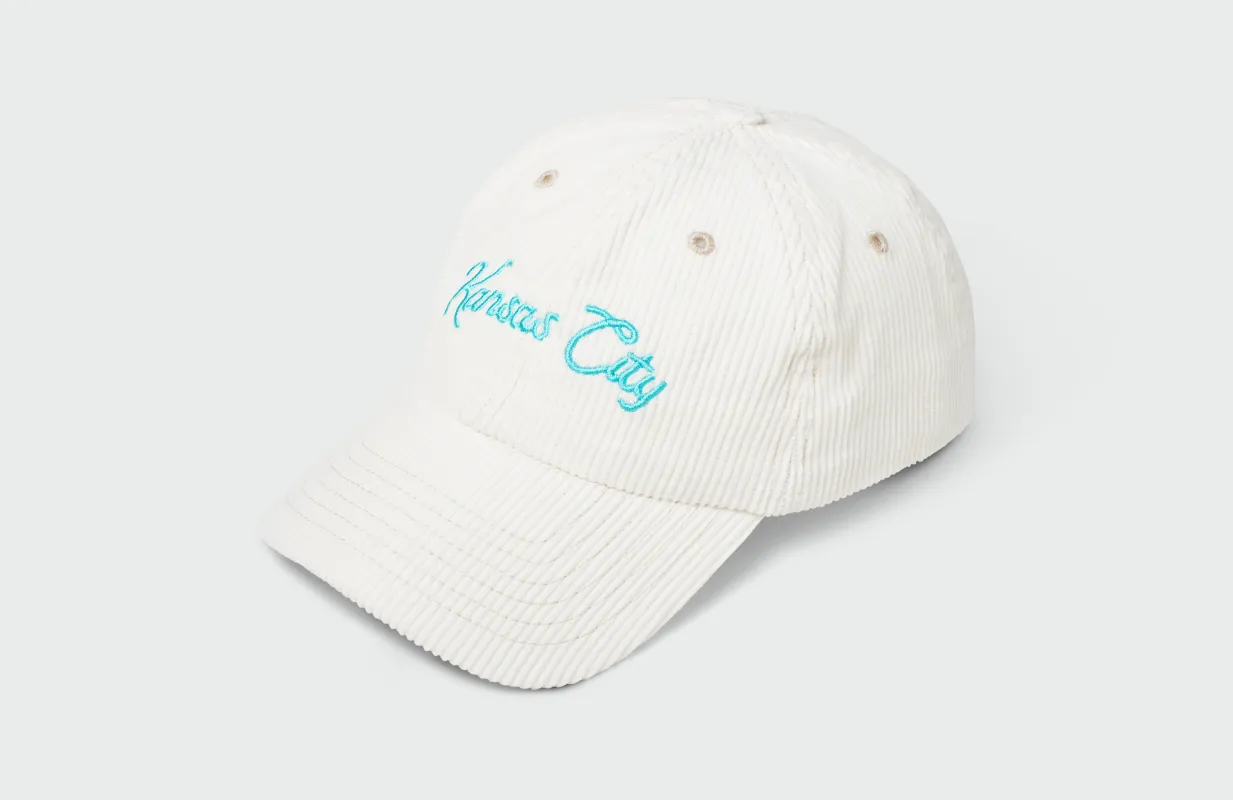 KC Current Script Corduroy Dad Hat made by Sandlot goods