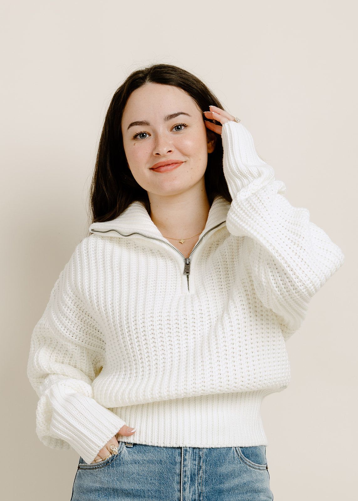 Greta Zip Pullover sold by Vinnie Louise product image thumbnail 2