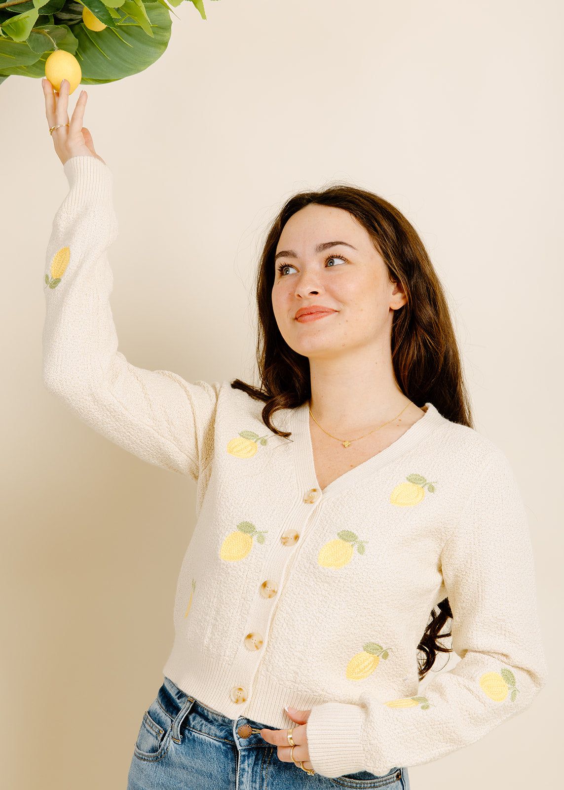 Esme Lemon Cardigan sold by Vinnie Louise