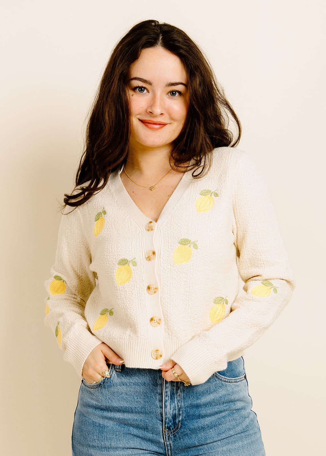 Esme Lemon Cardigan sold by Vinnie Louise product image thumbnail 2