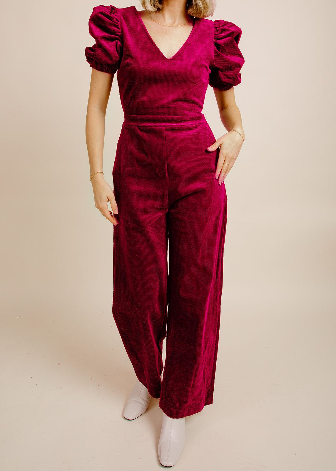 Kate Jumpsuit - Burgundy sold by Vinnie Louise product image thumbnail 3