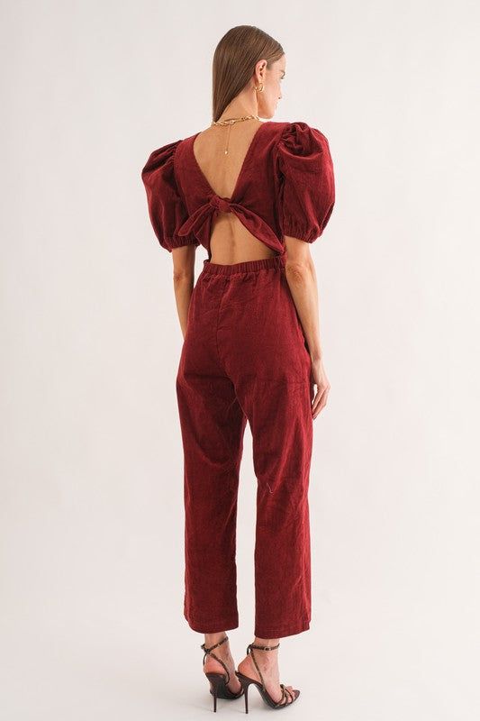 Kate Jumpsuit - Burgundy sold by Vinnie Louise product image thumbnail 5