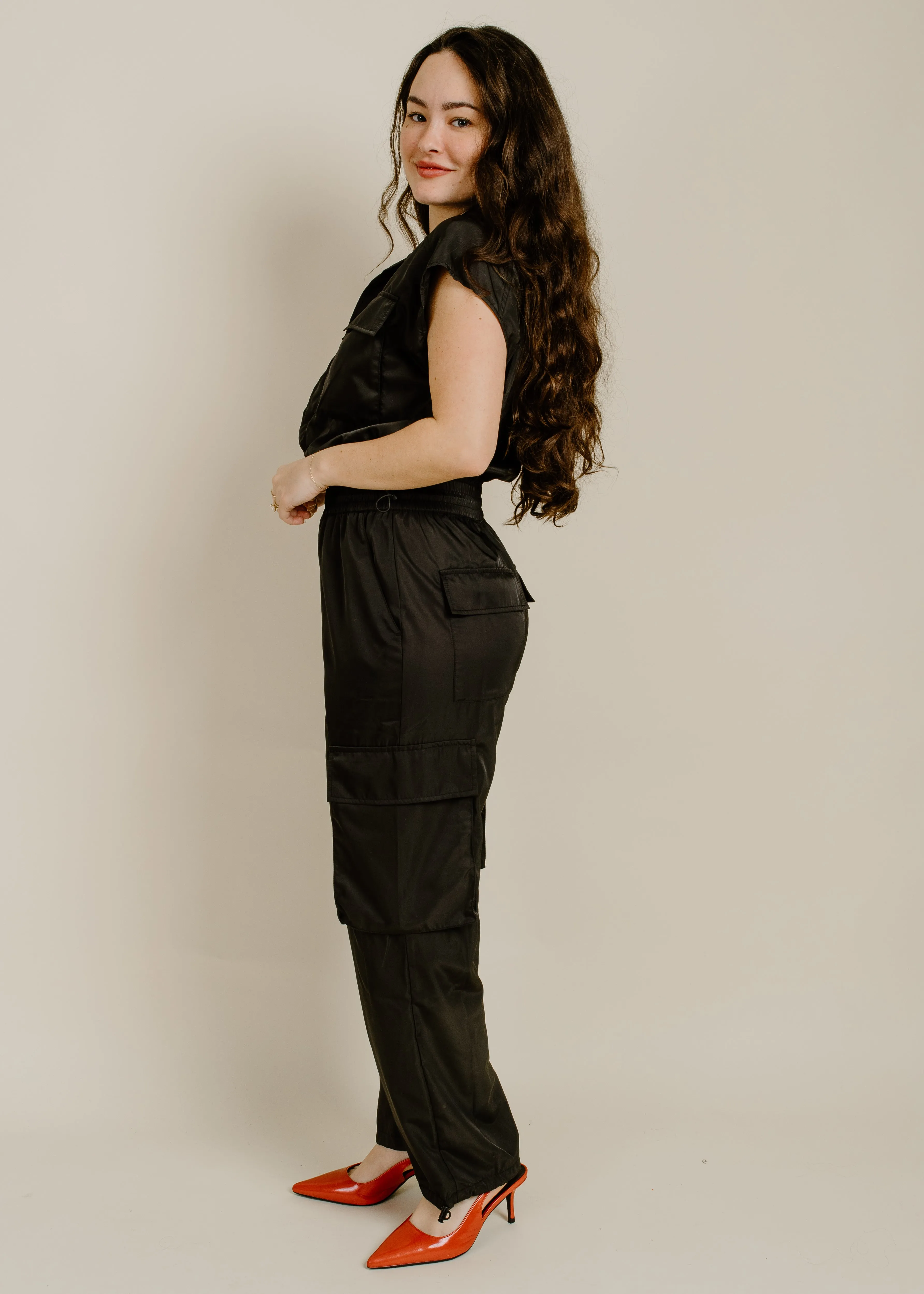 Jade Cargo Jumpsuit - Black sold by Vinnie Louise product image thumbnail 3