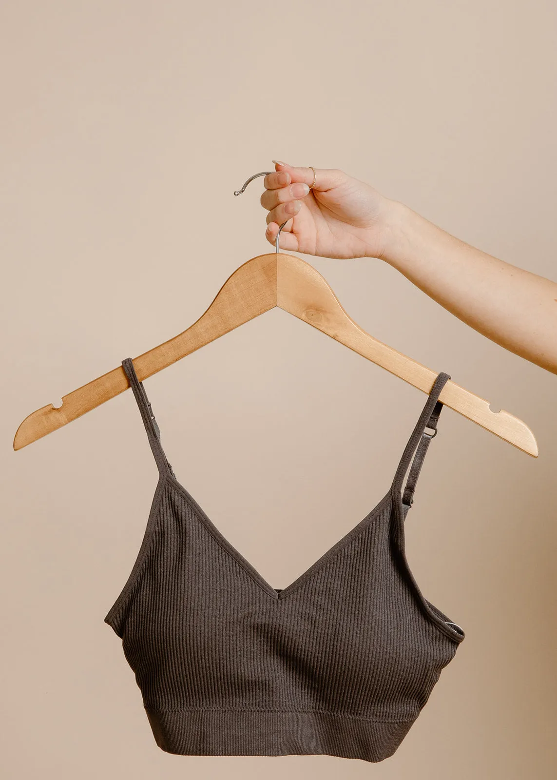 Pasha Padded Bralette - Charcoal sold by Vinnie Louise