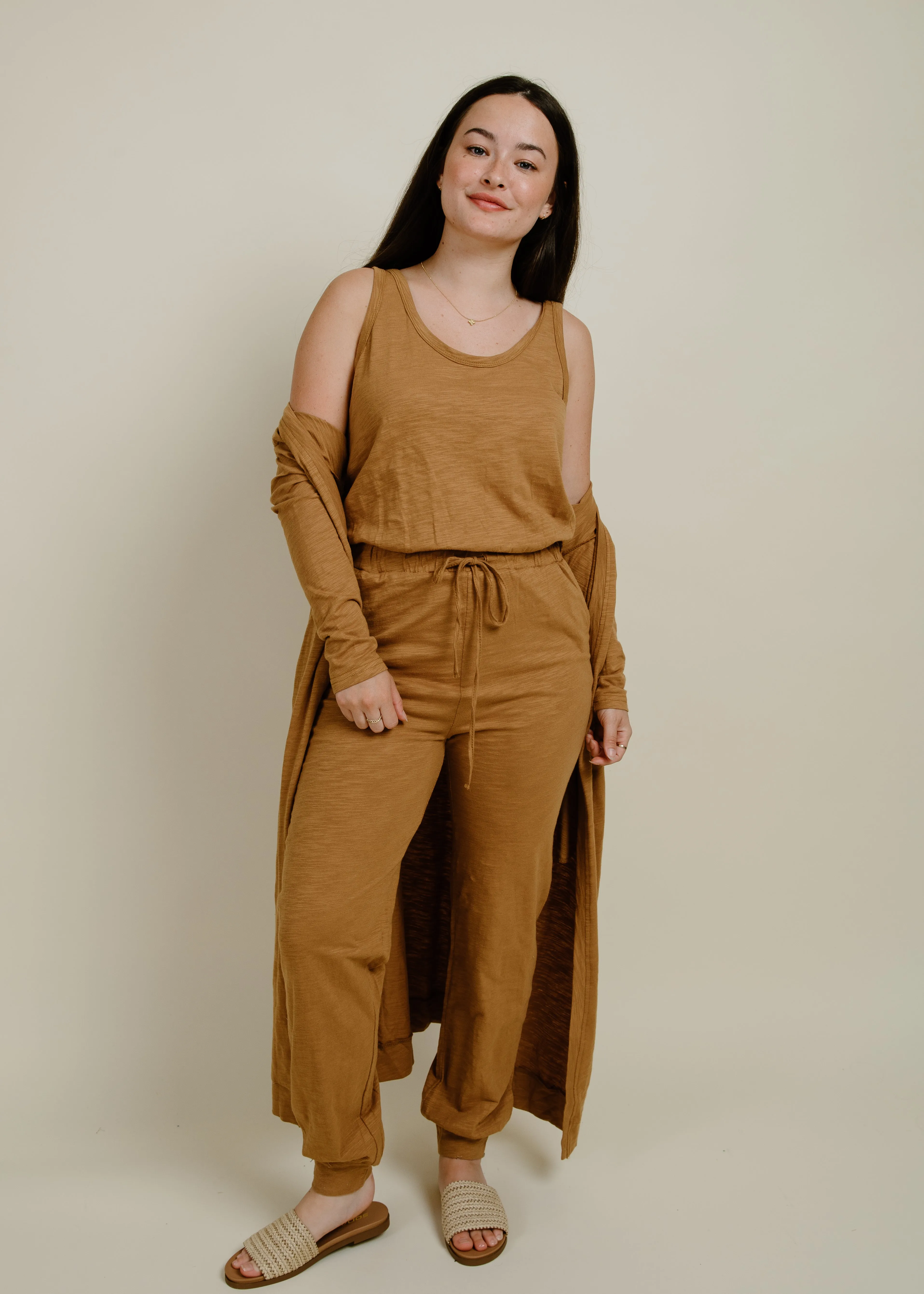 Camden Cozy Jumpsuit + Cardigan Set - Butter Scotch sold by Vinnie Louise product image thumbnail 2