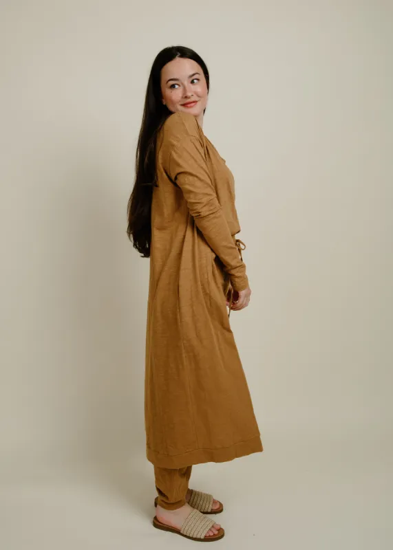 Camden Cozy Jumpsuit + Cardigan Set - Butter Scotch sold by Vinnie Louise