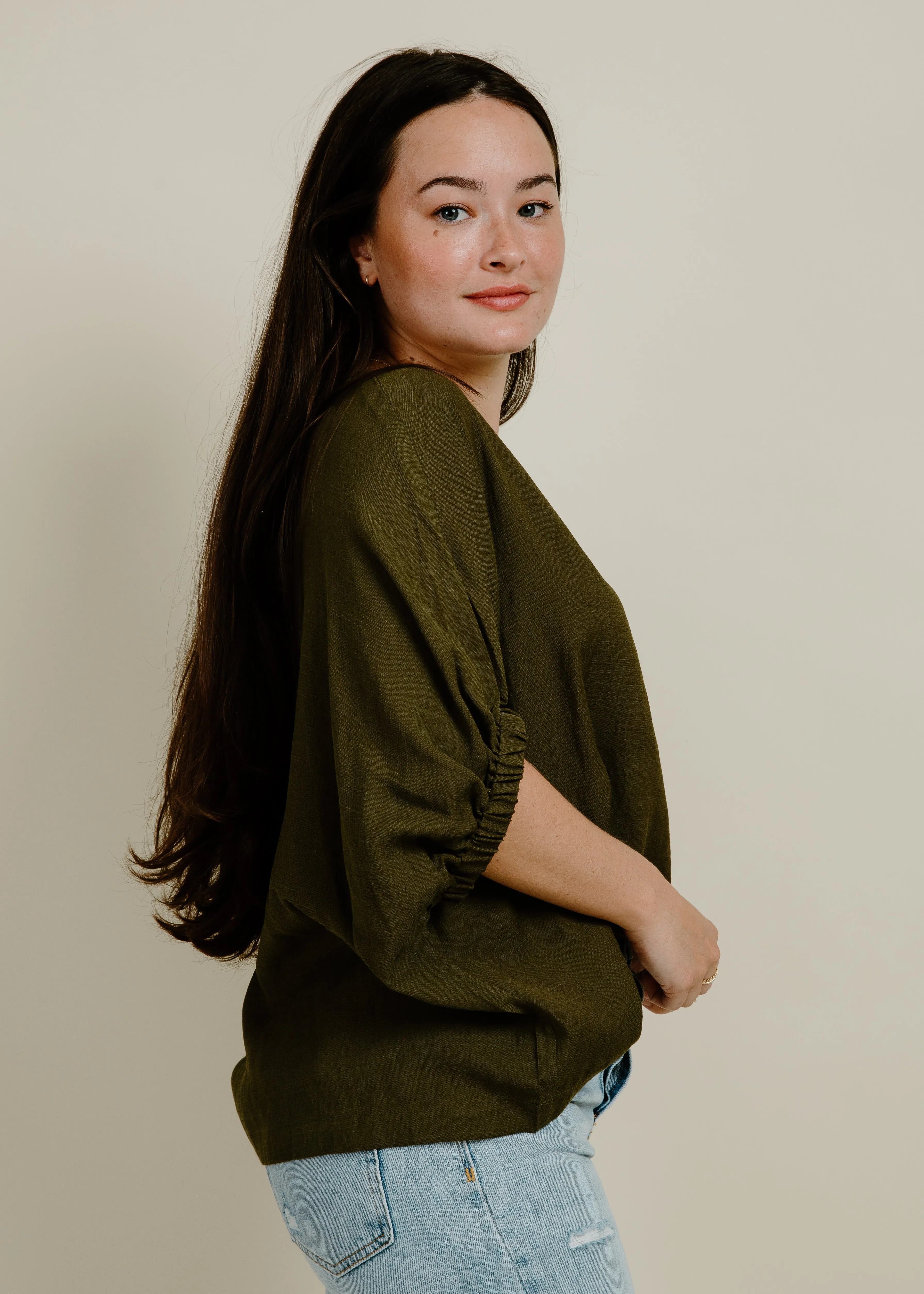 Cecilia Top - Olive sold by Vinnie Louise product image thumbnail 2