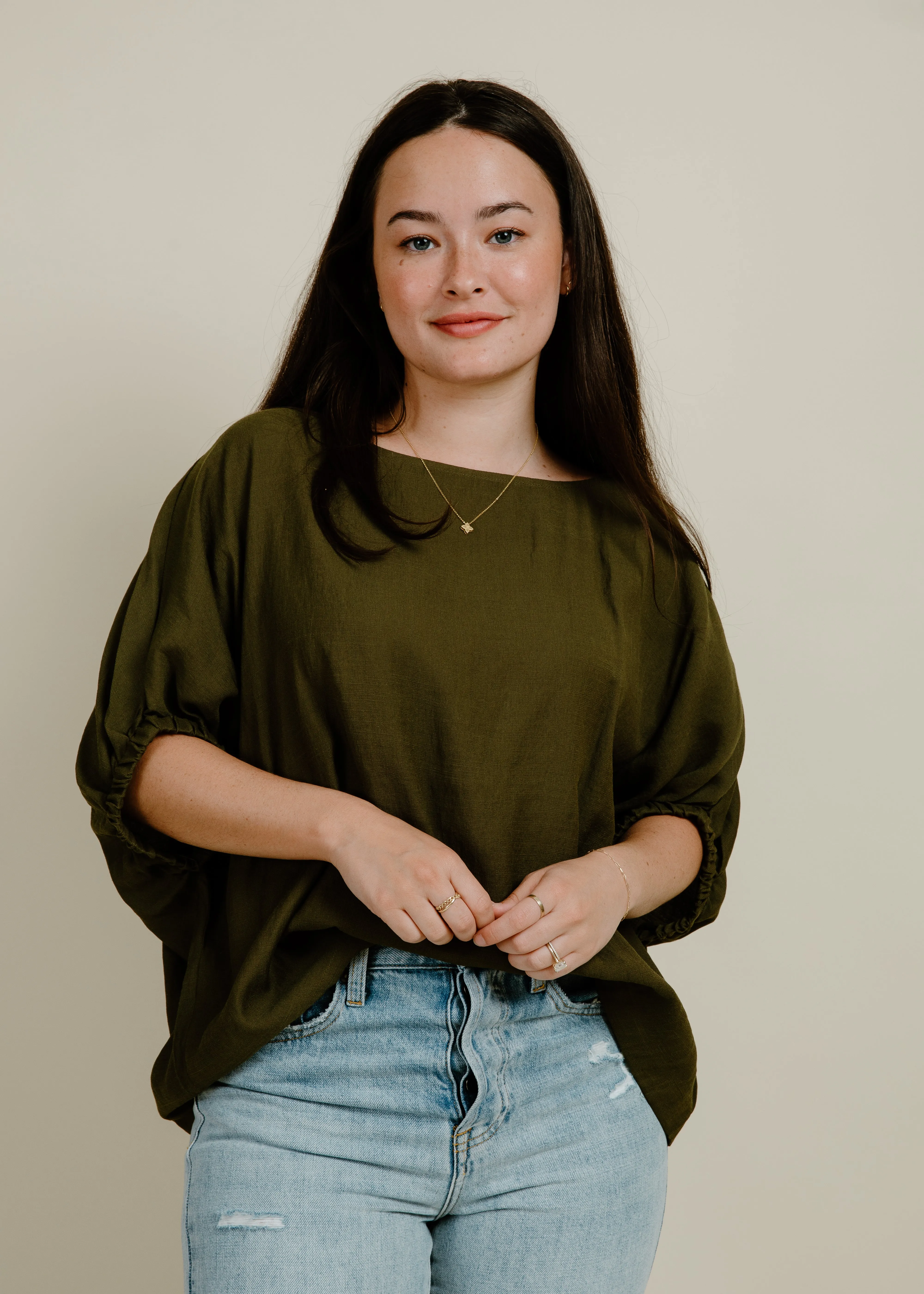 Cecilia Top - Olive sold by Vinnie Louise