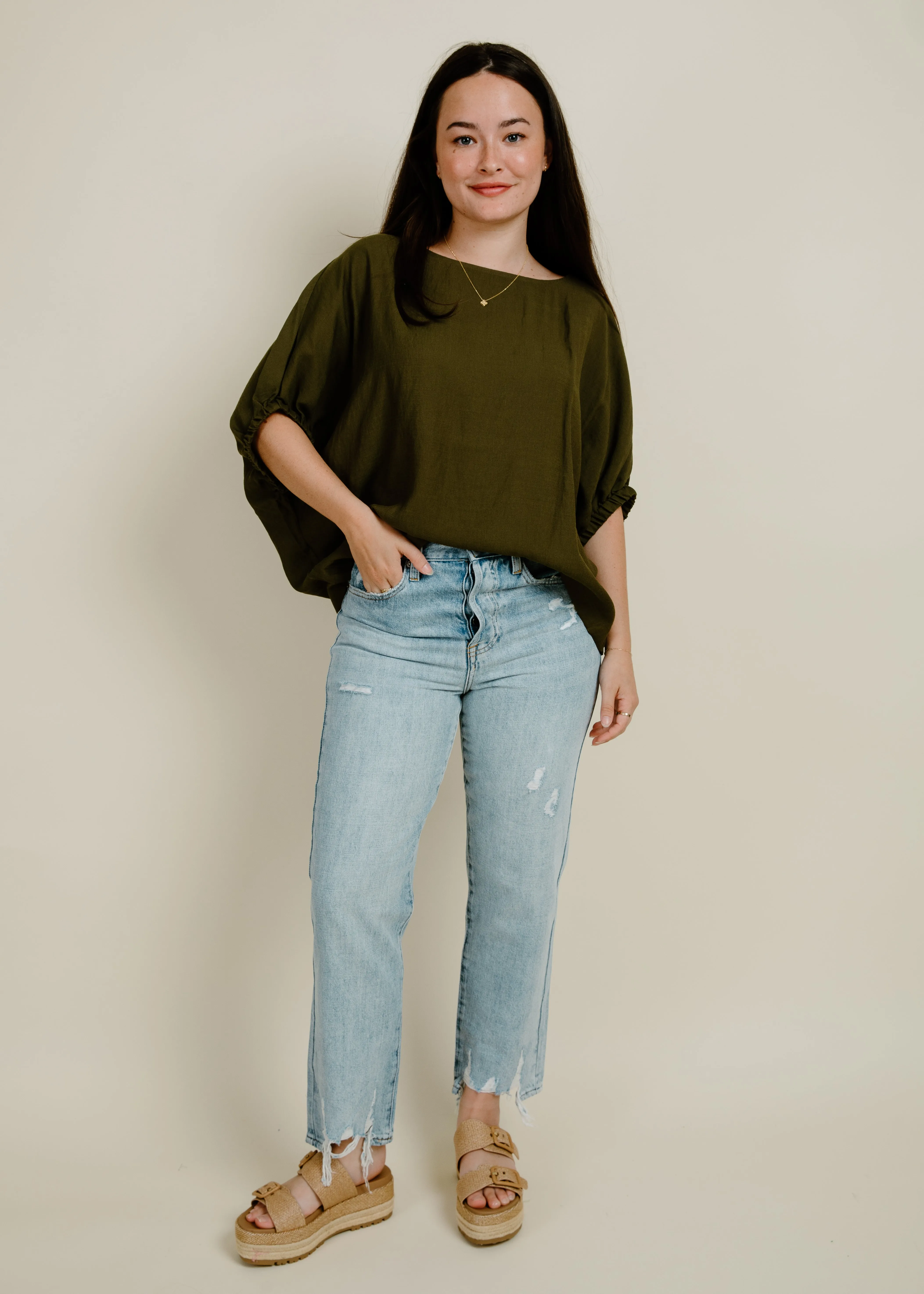 Cecilia Top - Olive sold by Vinnie Louise product image thumbnail 5