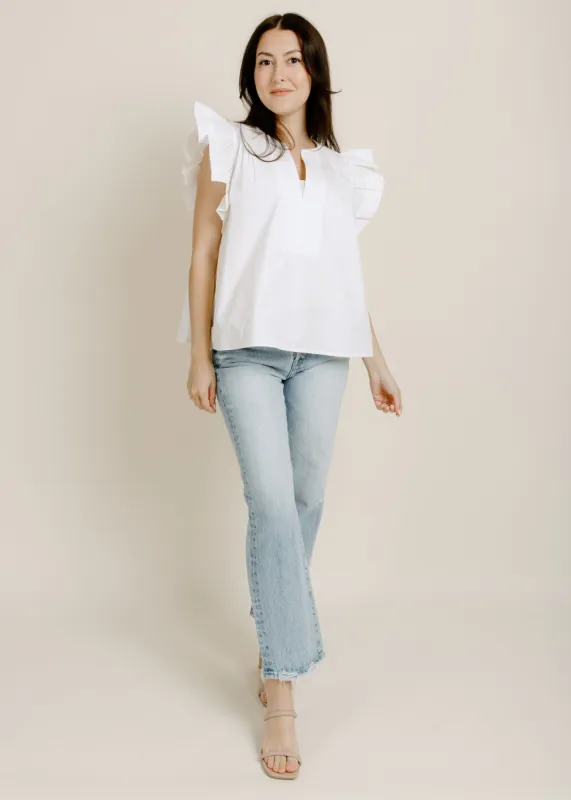 Crawford Top - White sold by Vinnie Louise