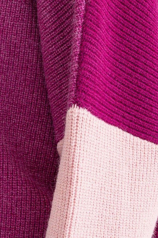 Carli Colorblock Sweater - Magenta sold by Vinnie Louise product image thumbnail 5