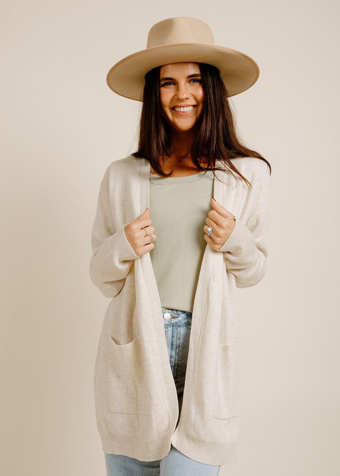 Rhett Cardigan - Oatmilk sold by Vinnie Louise