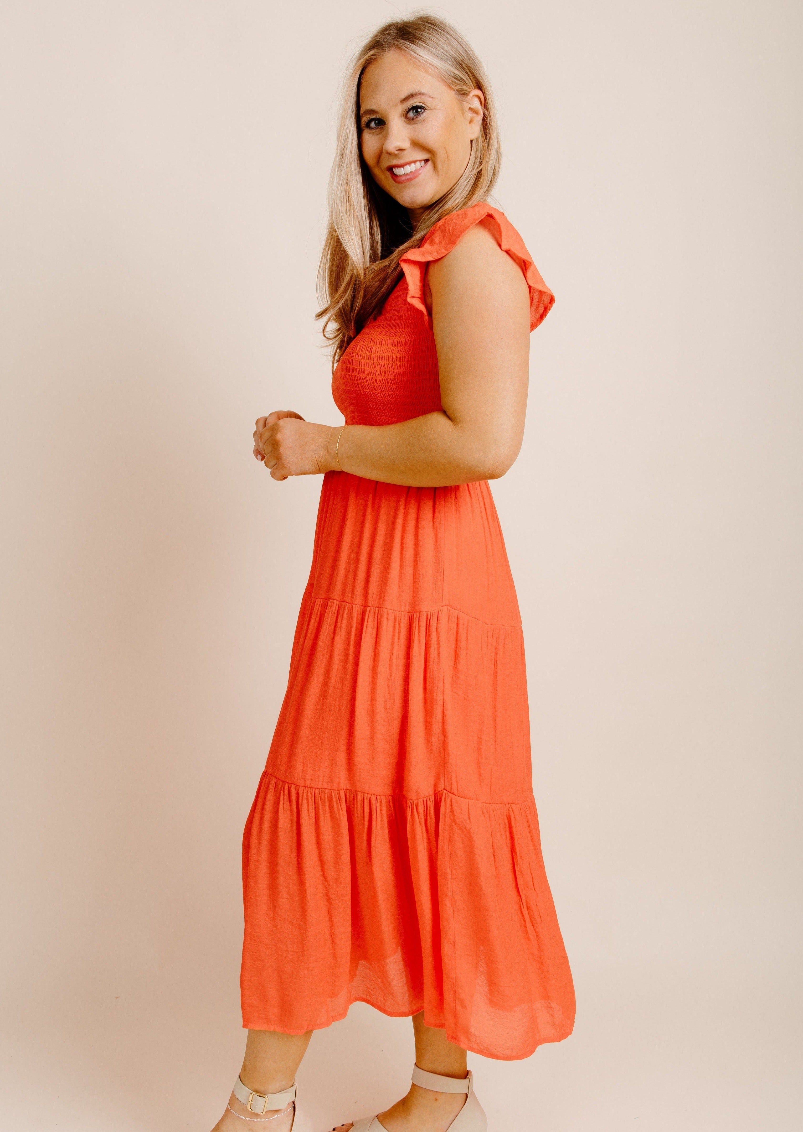 Faye Midi Dress - Red sold by Vinnie Louise product image thumbnail 3
