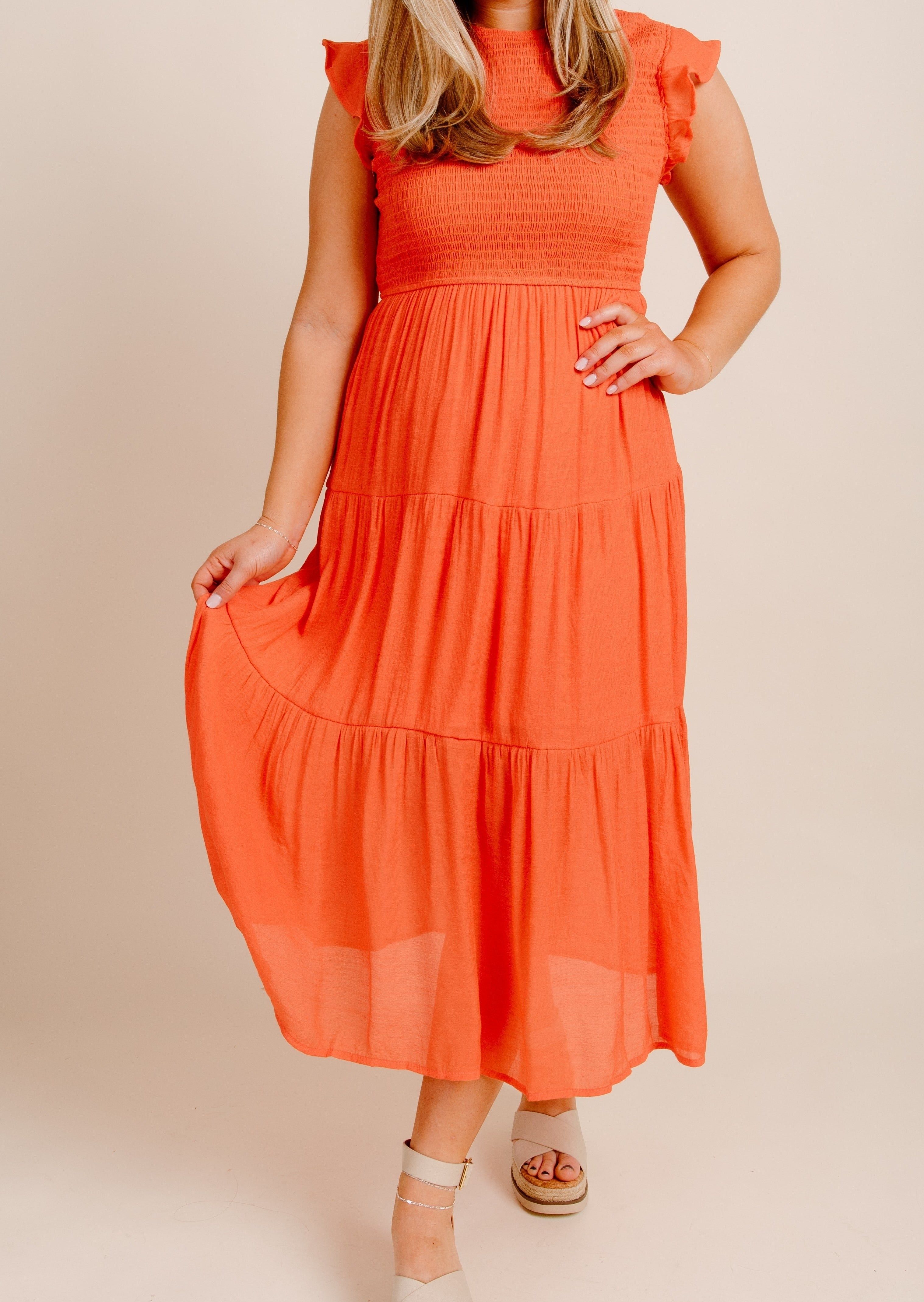 Faye Midi Dress - Red sold by Vinnie Louise product image thumbnail 2