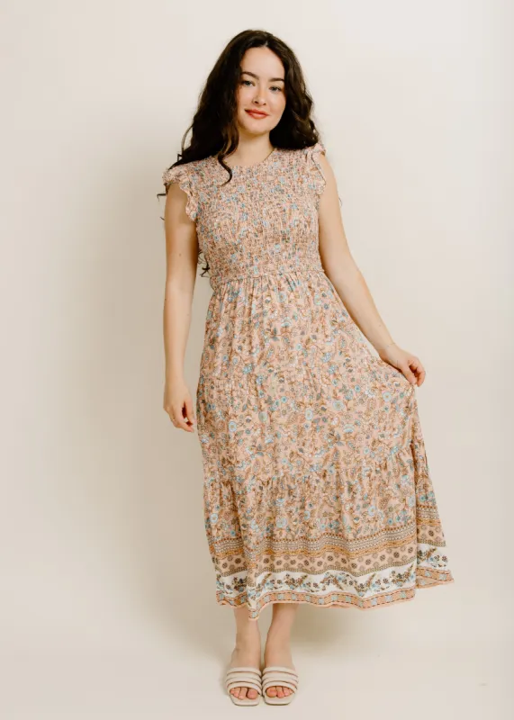 Celie Floral Midi Dress sold by Vinnie Louise