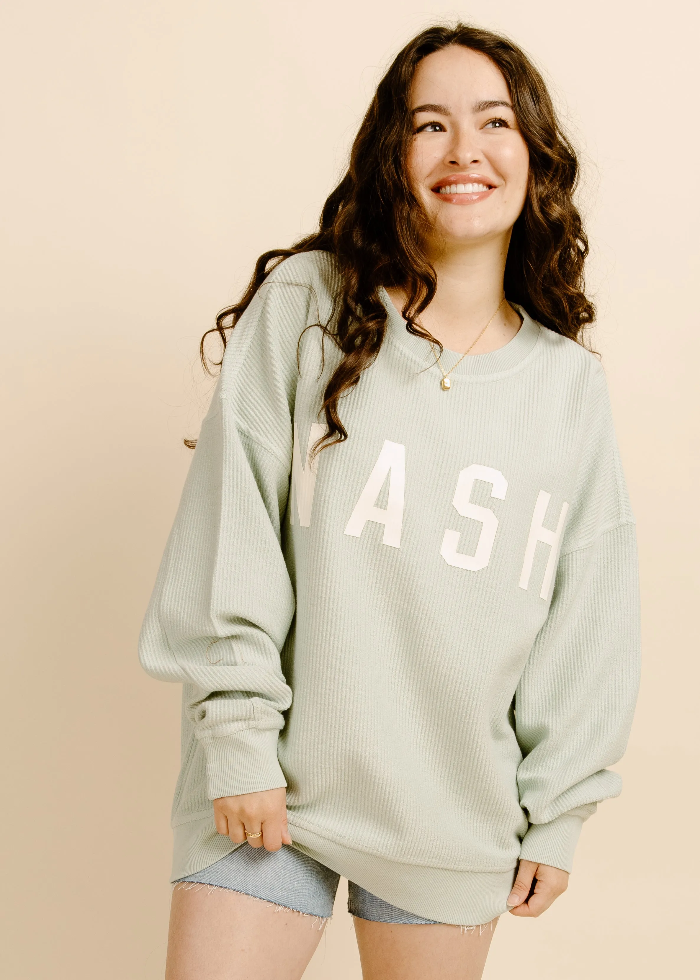 NASH Cozy Corded Crewneck - Surf Spray sold by Vinnie Louise product image thumbnail 3