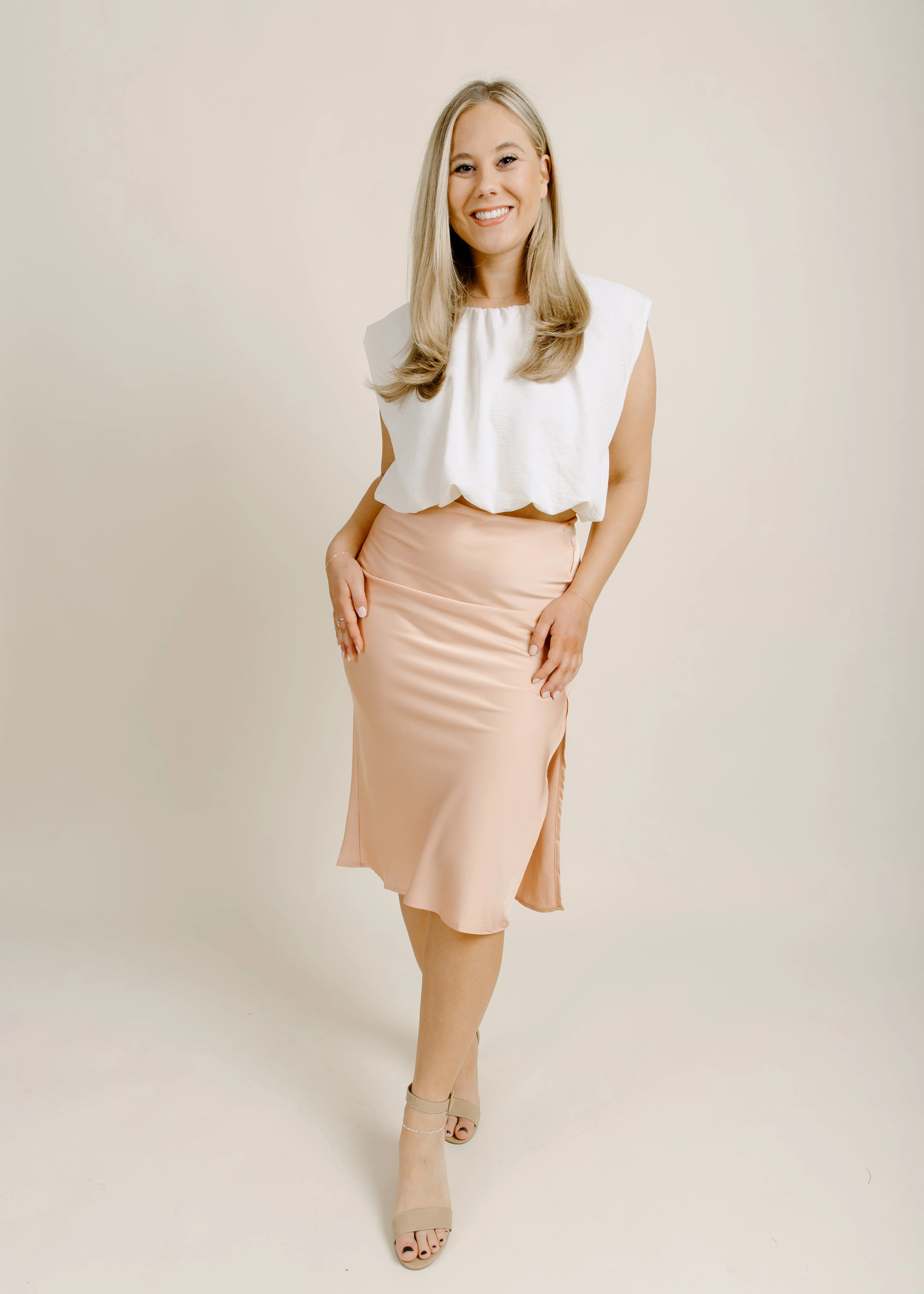 Summer Nights Skirt - Apricot sold by Vinnie Louise