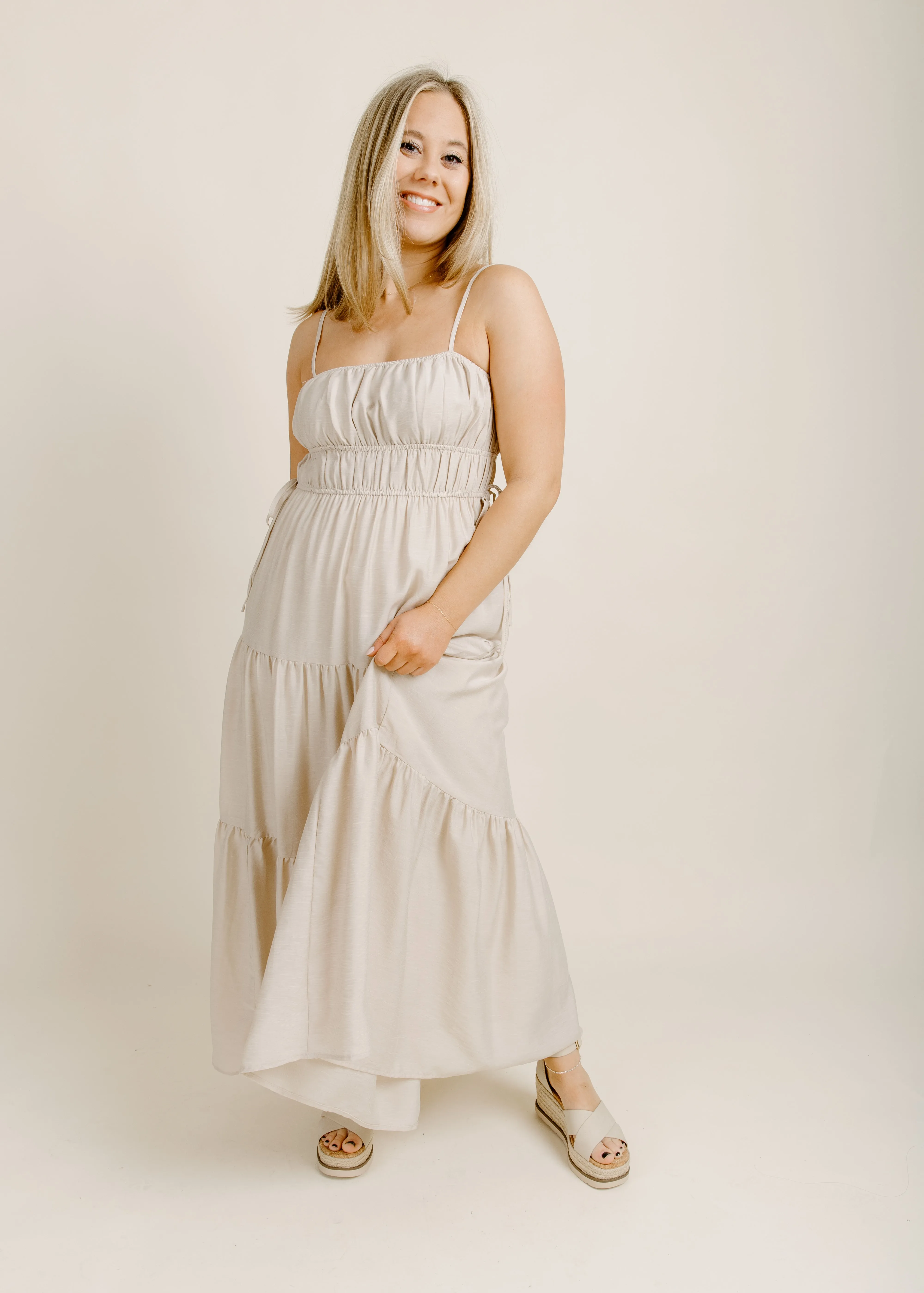 Waverly Midi Dress - Oat sold by Vinnie Louise product image thumbnail 2