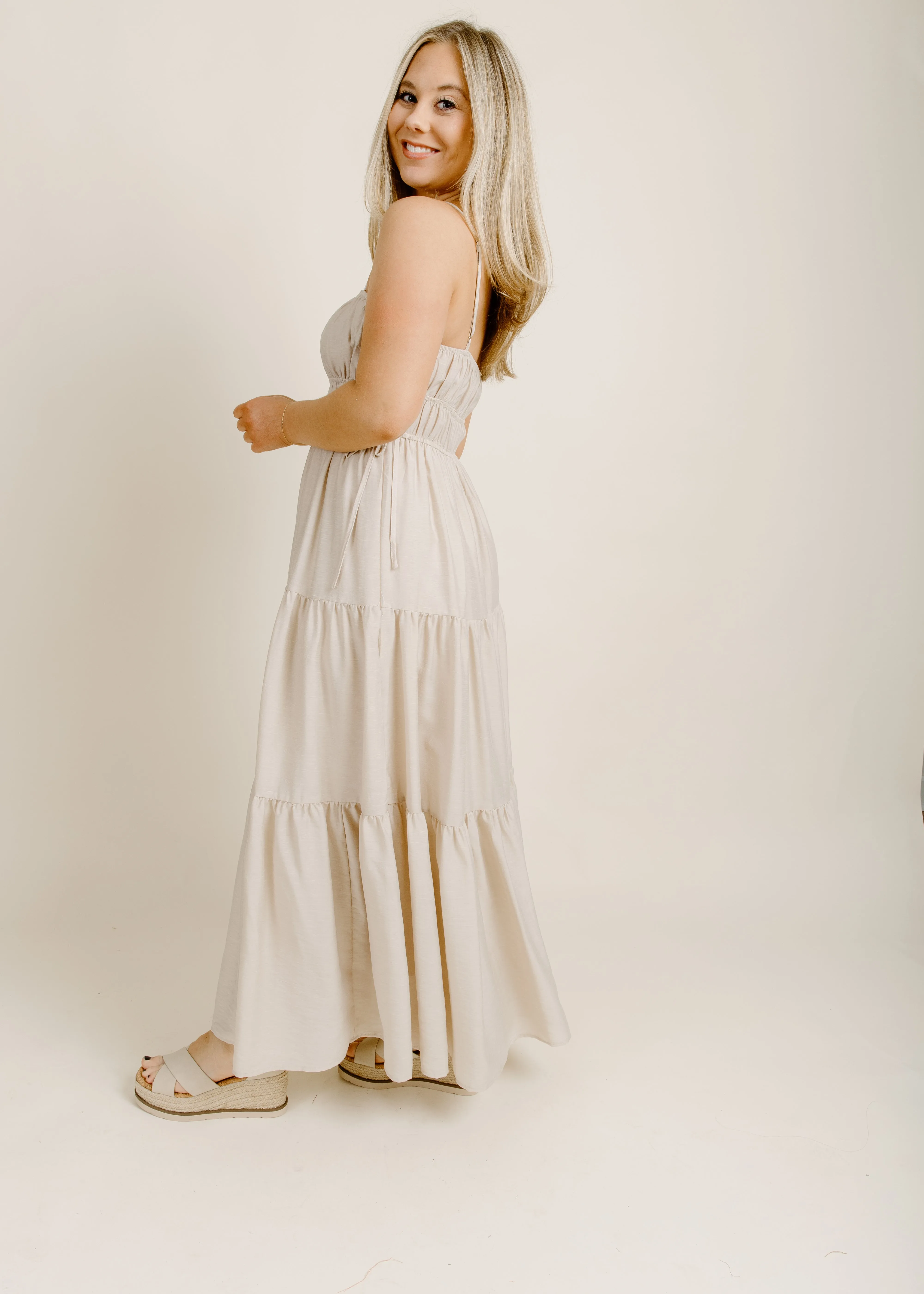 Waverly Midi Dress - Oat sold by Vinnie Louise product image thumbnail 3